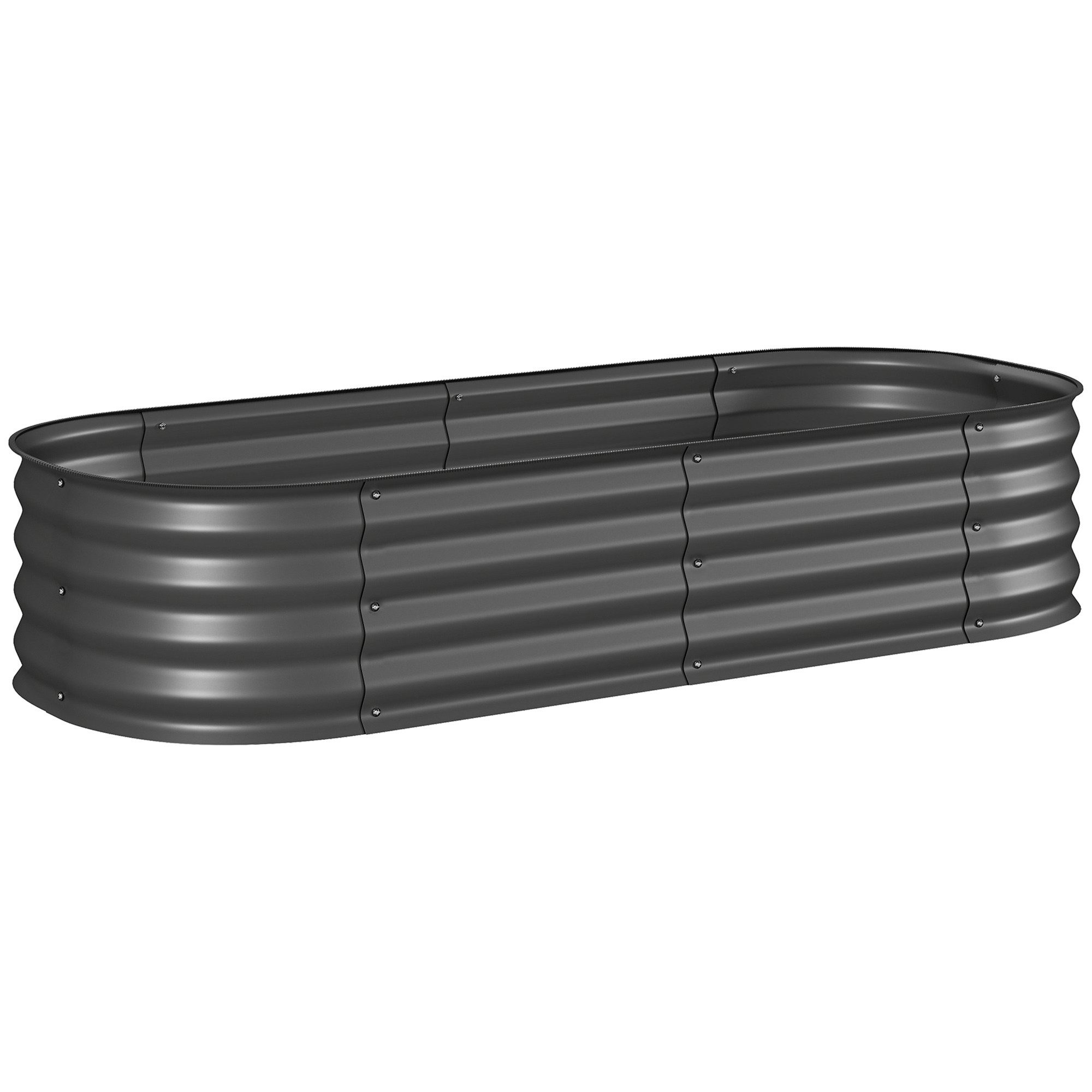 Hochbeet 150L x 62B x 30H cm in Silber
