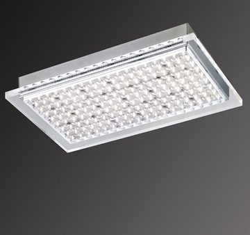 etc-shop LED Deckenleuchte, LED-Leuchtmittel fest verbaut, Warmweiß, Deckenlampe Stahl LED Deckenleuchte Modern Wohnzimmerleuchte Decke