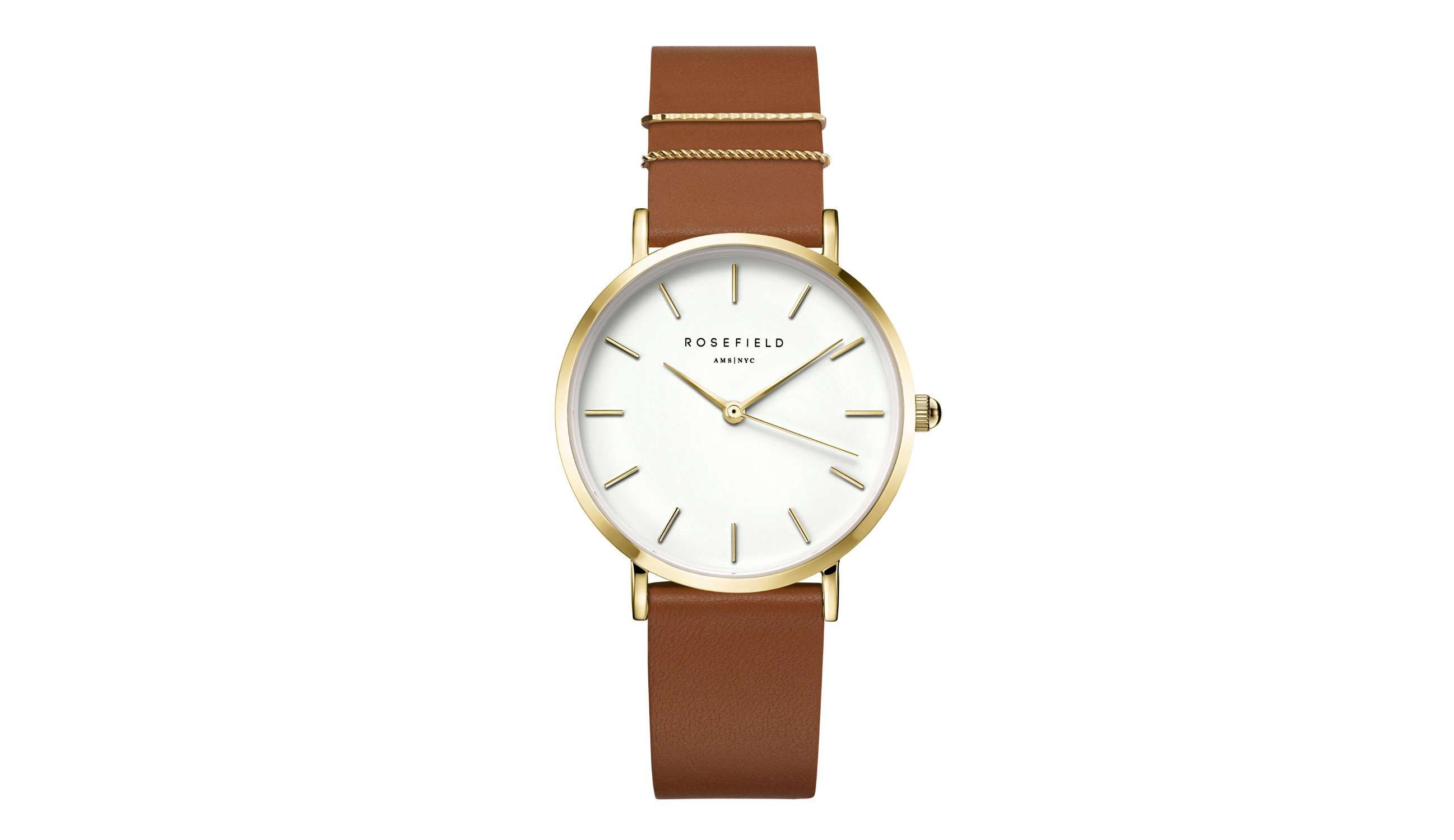 ROSEFIELD Quarzuhr WWCG-W86, Damenuhr West Village Cognac – Bild 3 von 3