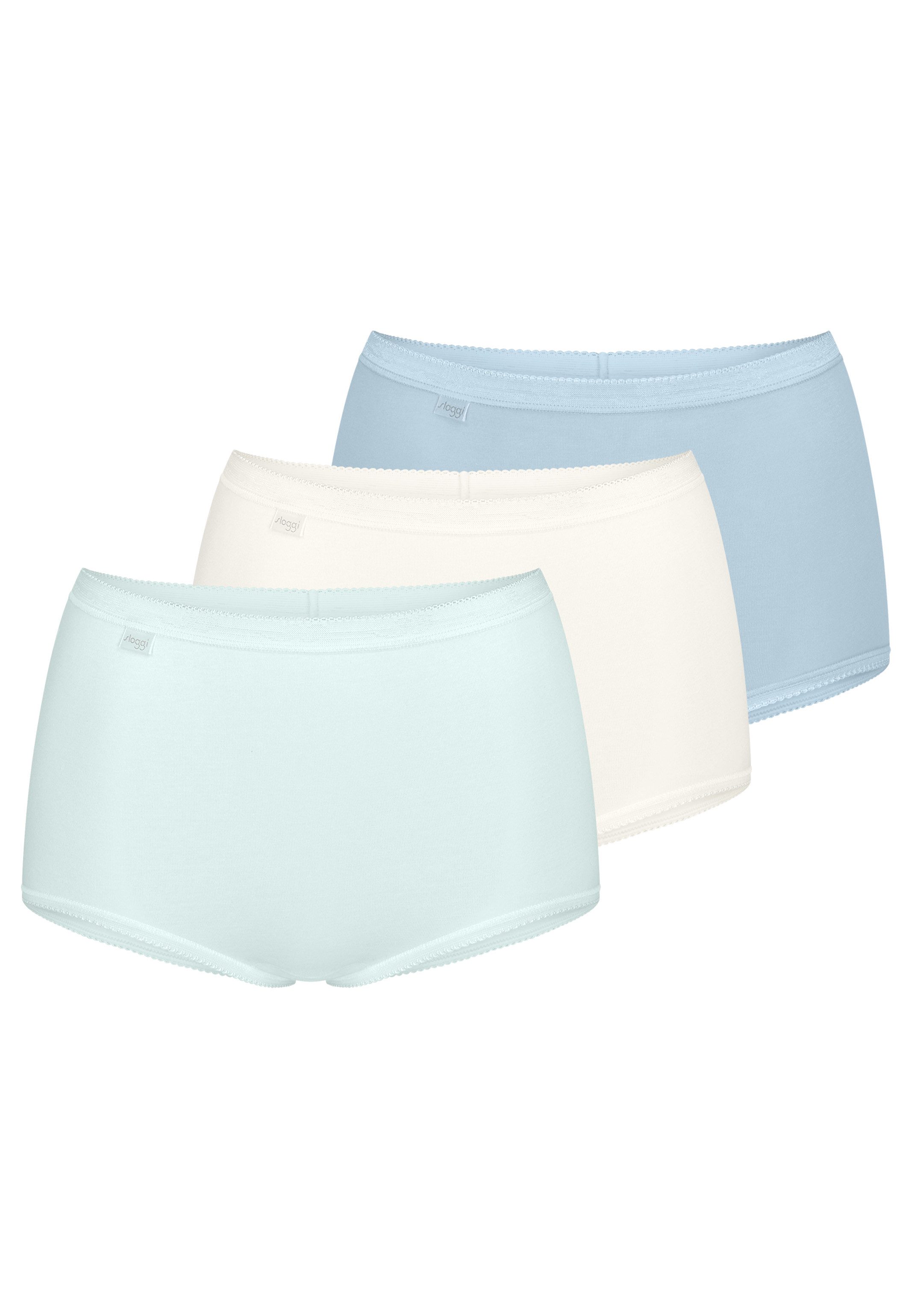 sloggi Maxislip 3er Pack Basic+ (Spar-Set, 3-St) Maxi Slip - Baumwolle - Atmungsaktiv