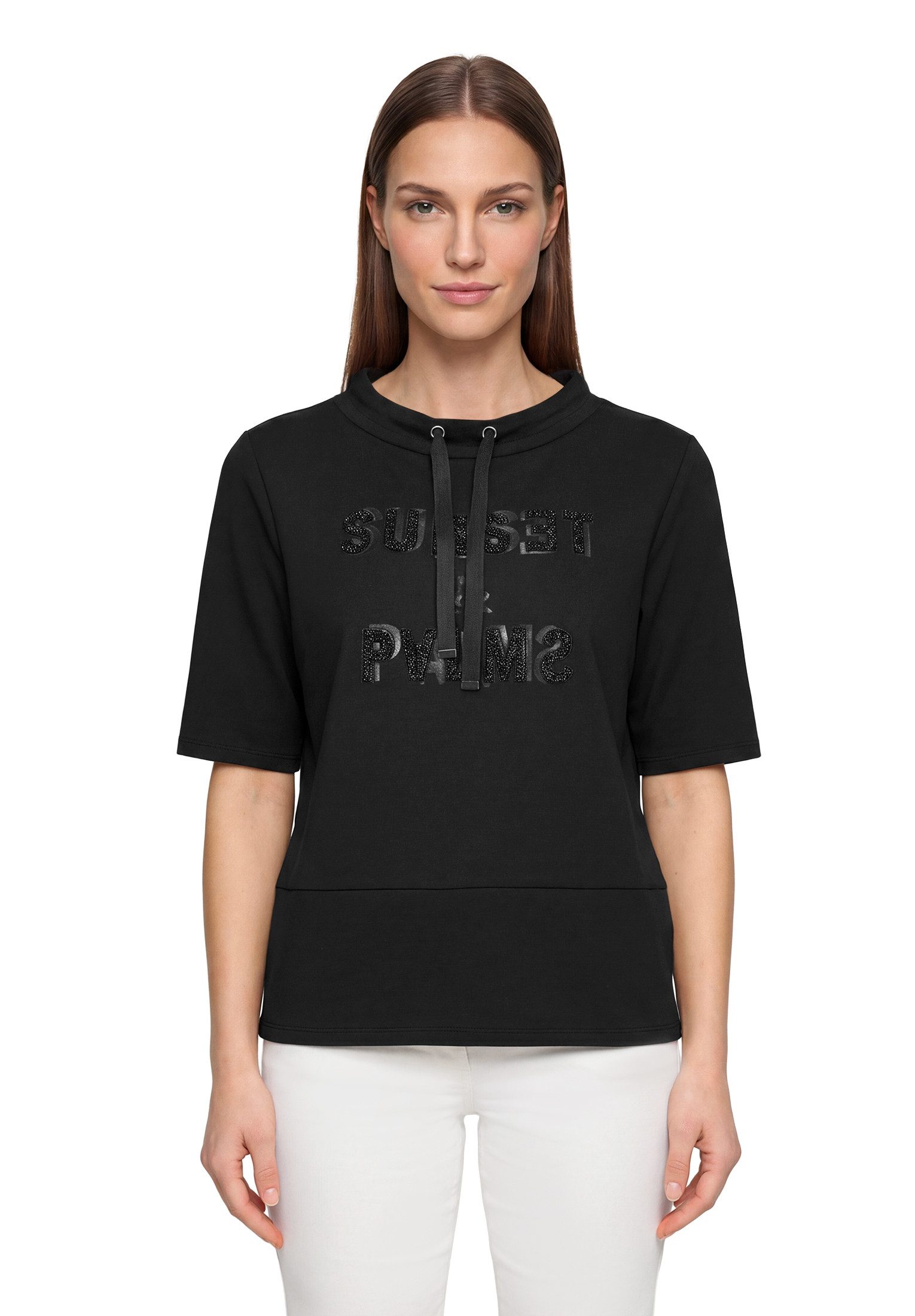 Betty Barclay Kurzarmshirt Damen mit Stehkragen (1-tlg)
