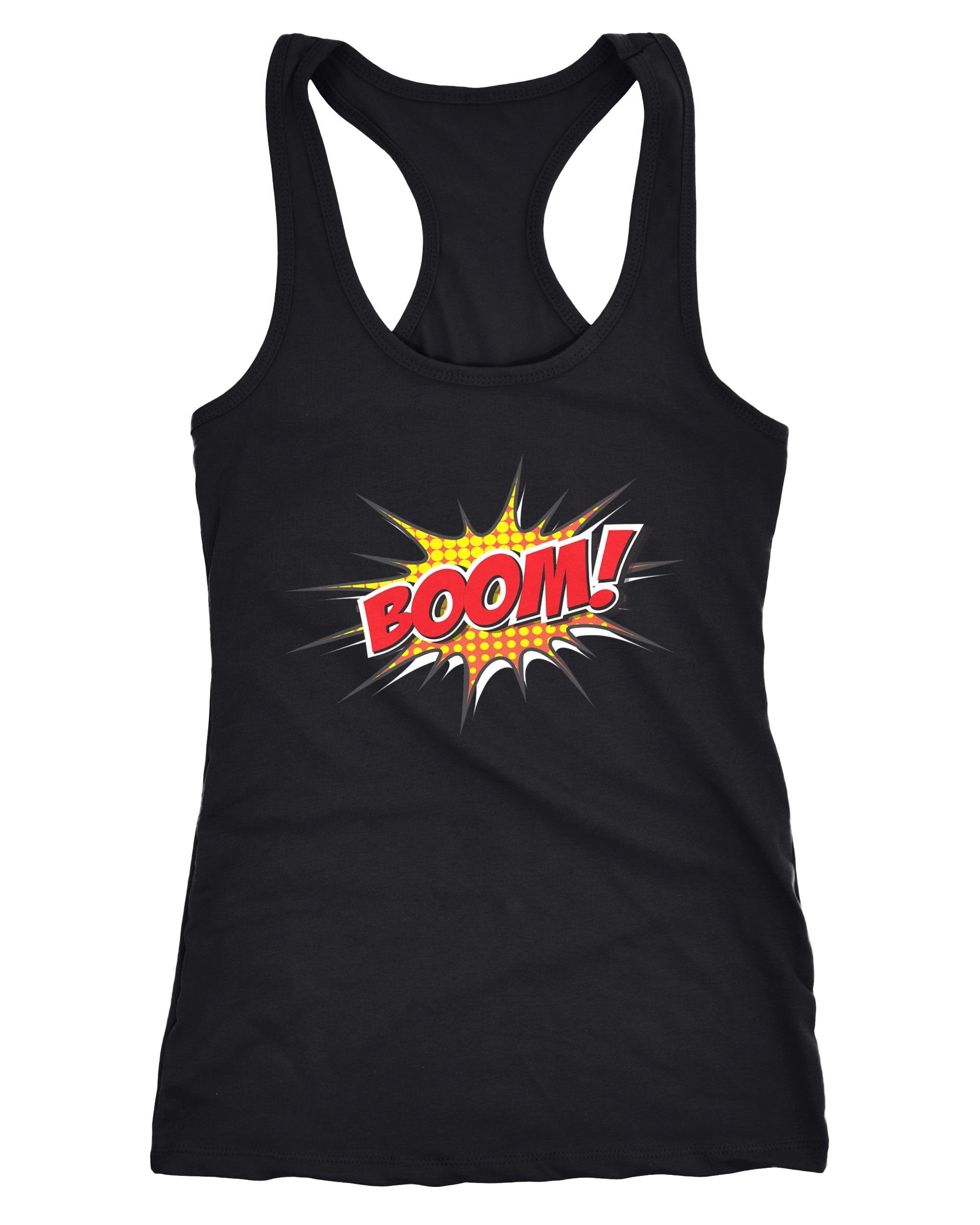 Tanktop Damen Tanktop Comic Boom Racerback Moonworks®