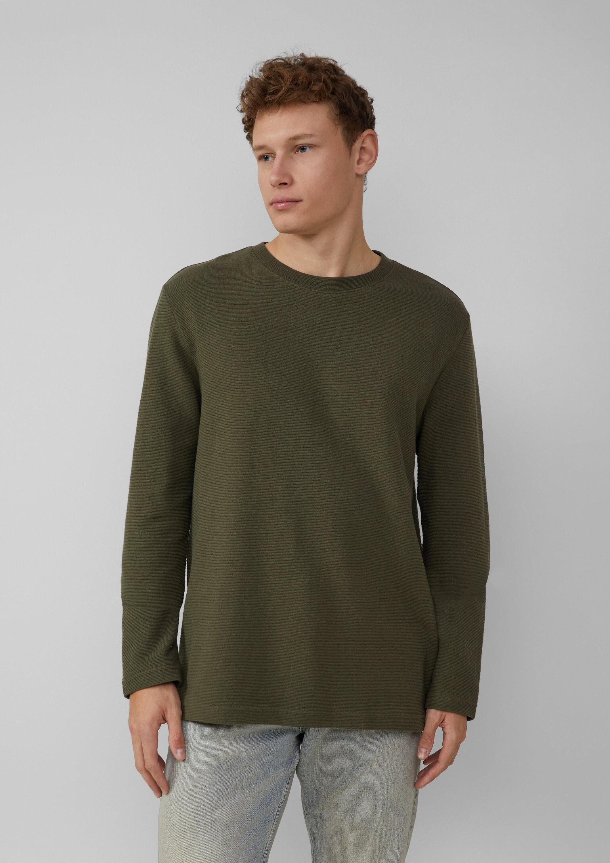 QS Langarmshirt T-Shirt Longsleeve aus Strukturware günstig online kaufen