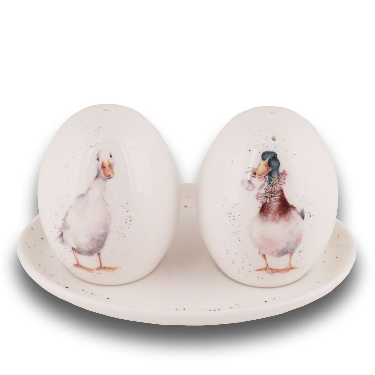 Wrendale Salz- / Pfefferstreuer Wrendale Designs Salz- & Pfeffer Set Enten mit Servier-Tablett, (Stück)