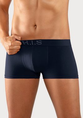 H.I.S Boxershorts (Packung, 5-St) in Hipster-Form am Webbund mit Logoschriftzug mit 3D Effekt