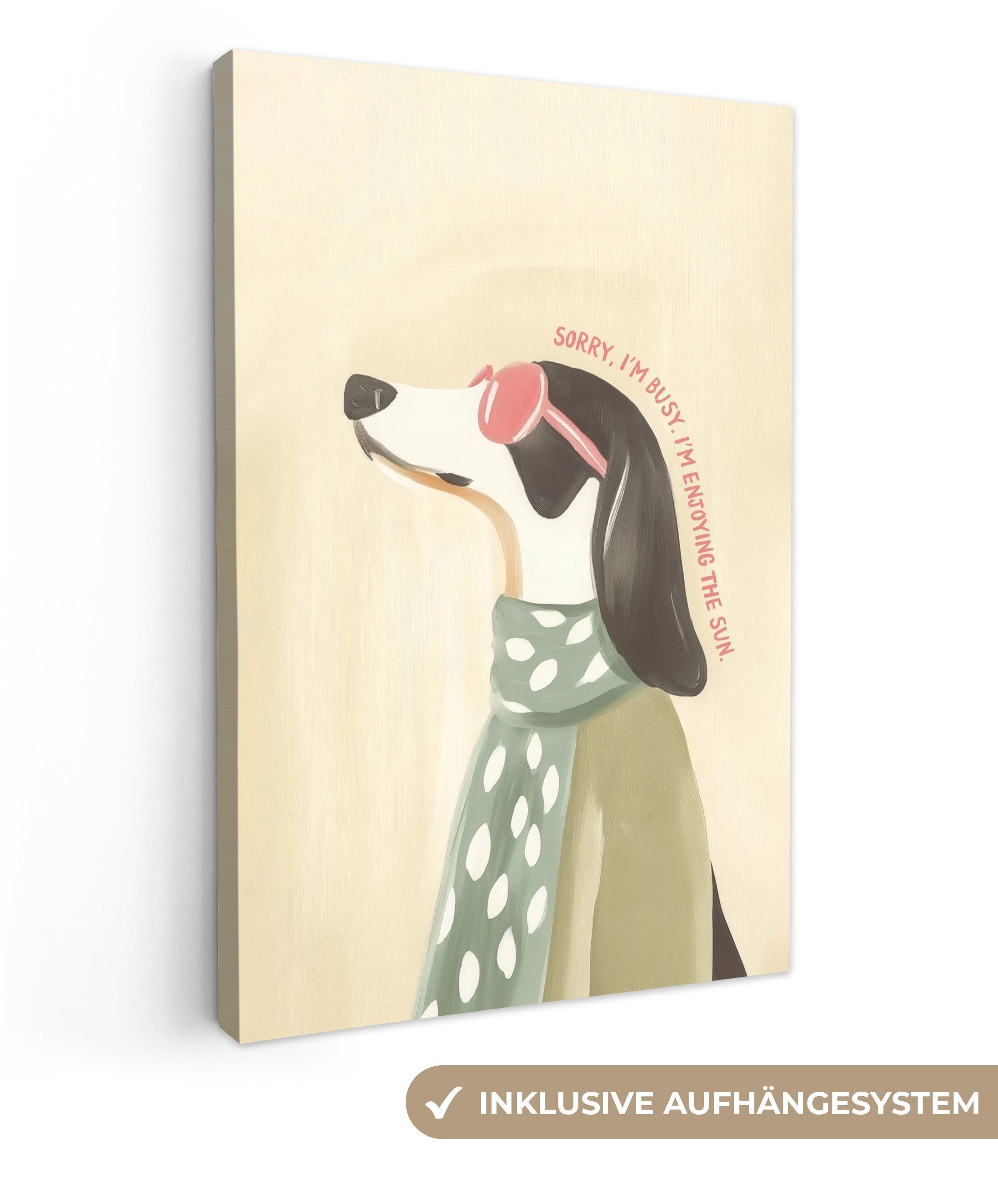 OneMillionCanvasses® Leinwandbild Zitat - Hund - günstig online kaufen
