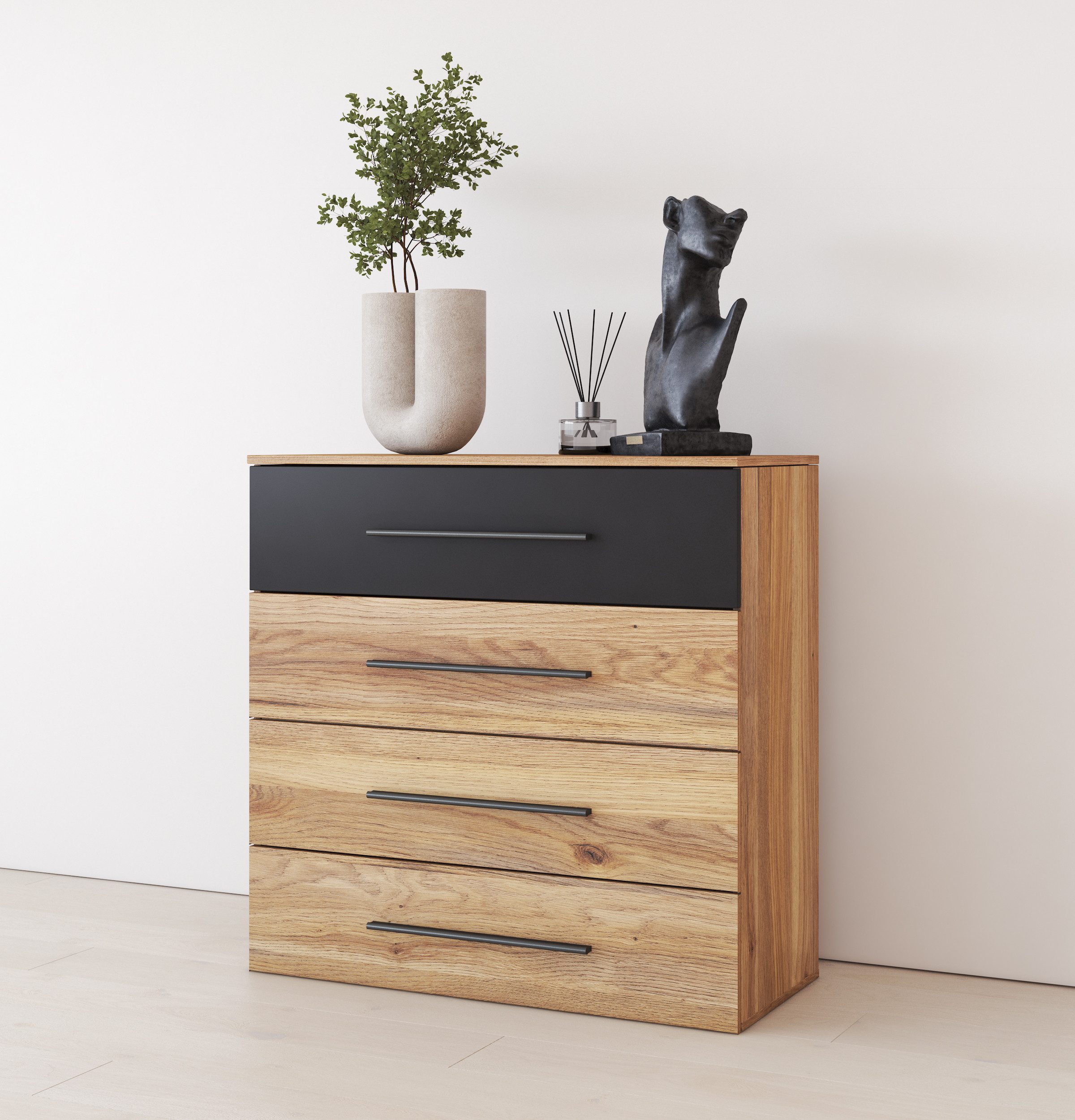 Home affaire Kommode Faweza,Breite 91 cm, Schubladenkommode, Sideboard mit Schublden, Mehrzweckschrank viel Stauraum