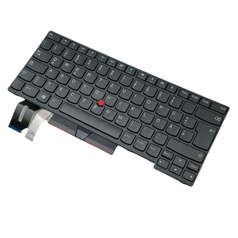Trade-Shop Ersatz passend für Lenovo ThinkPad Edge E485 E495 T480S T490 T495 P43s Tastatur (Tastenbelegung: Deutsch, QWERTZ / Farbe: Schwarz / mit Trackpoint)