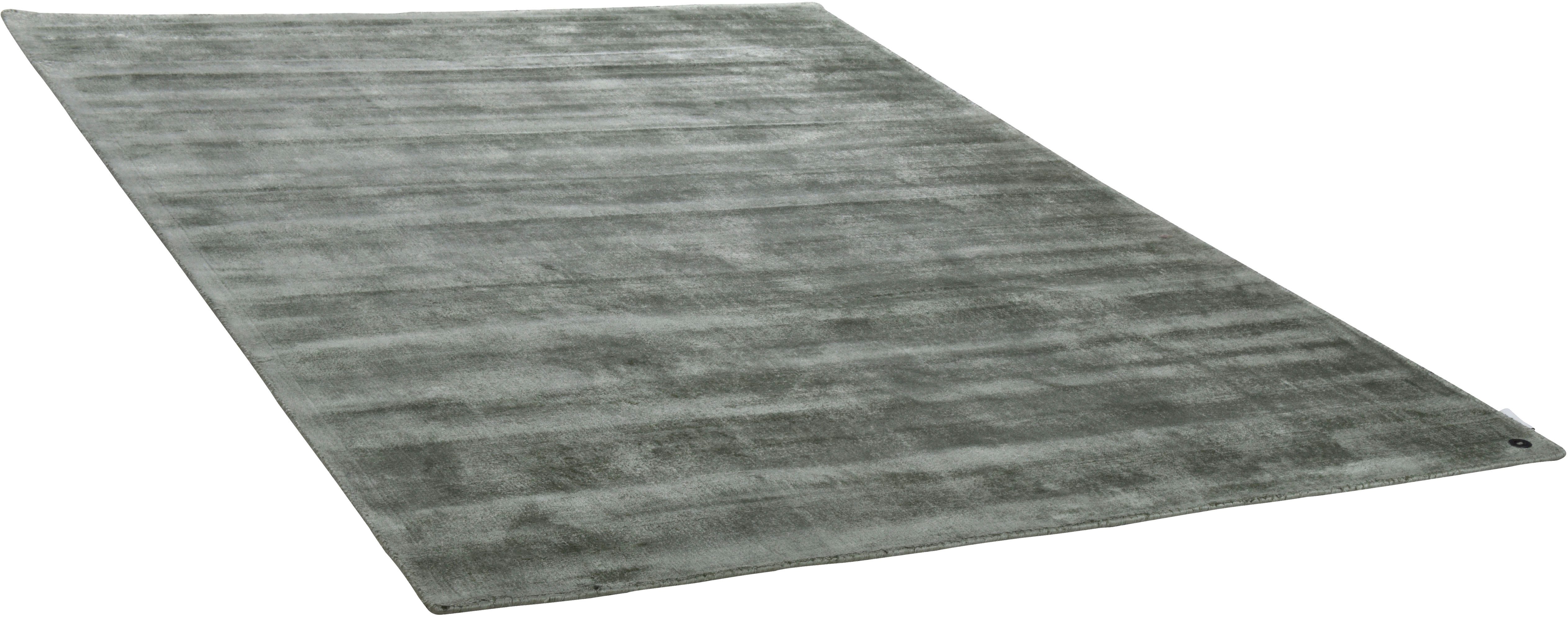 TOM TAILOR HOME Teppich Shine uni, rechteckig, Höhe: 8 mm, Handweb Teppich, 100% Viskose, handgewebt, mit elegantem Schimmer