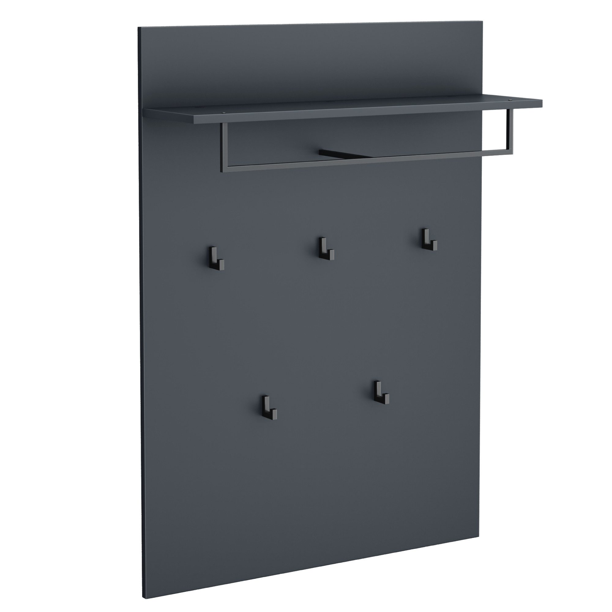doporro Wandgarderobe Garderobenpaneel mit 5 Haken 108*78*21.6cm Gabo-01, mit Ablage