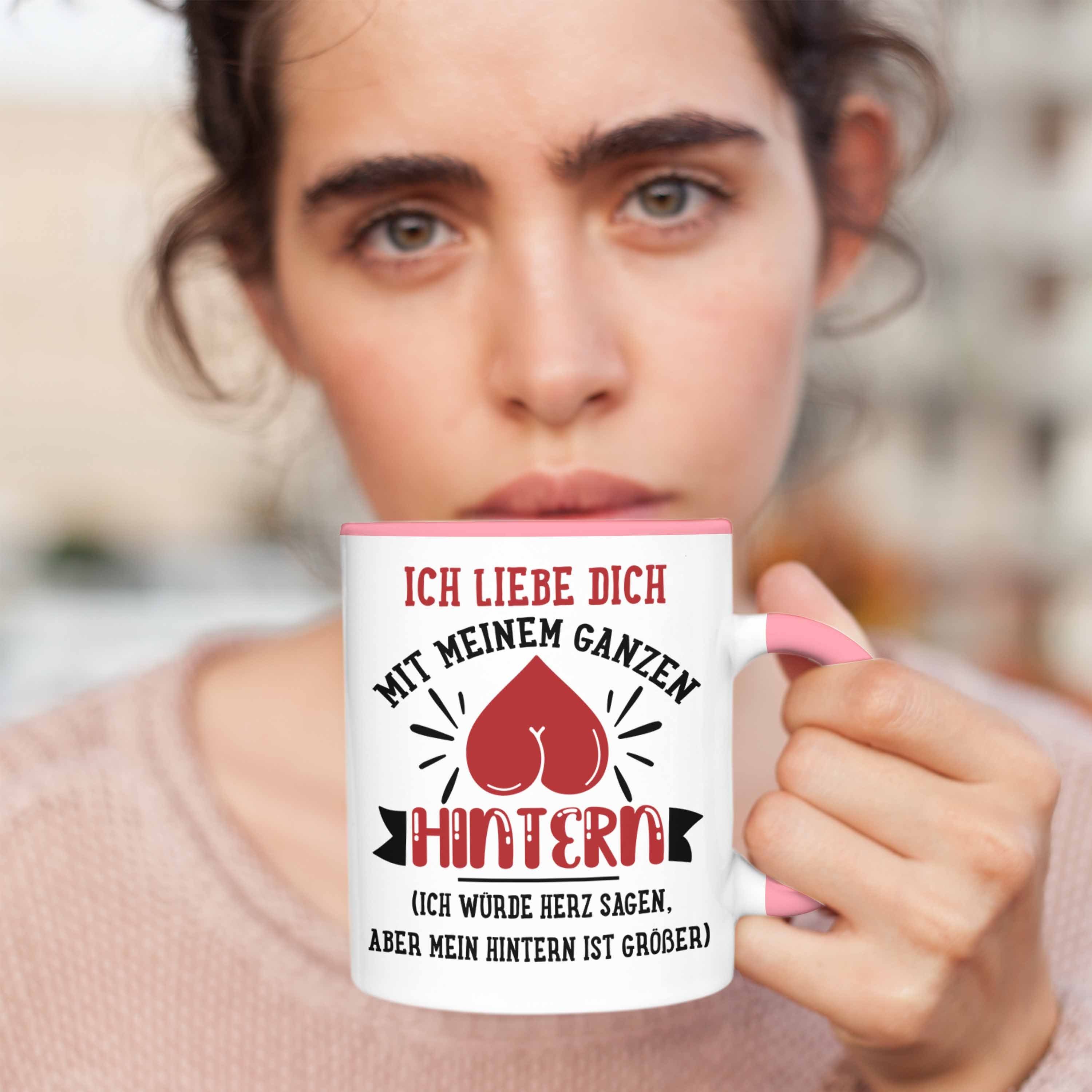 Kaffeetasse - Valentinstag Liebe Geschenk Trendation Rosa Tasse Sprüchen Freund Trendation mit Spruch für Tasse