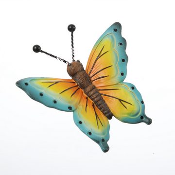 MARELIDA Tierfigur Blumentopfhänger Schmetterling Dekofigur Topfhänger Gartenfigur 11cm (1 St)