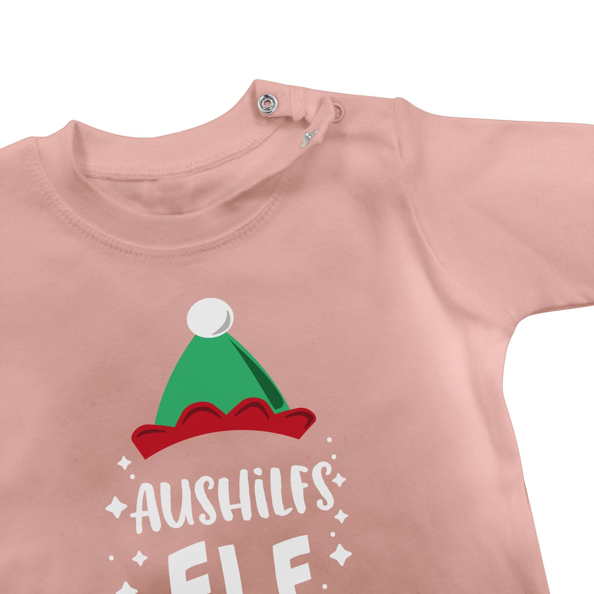 Shirtracer T-Shirt Weihnachten Kleidung 3 Weihnachten Babyrosa Aushilfs-Elf Baby