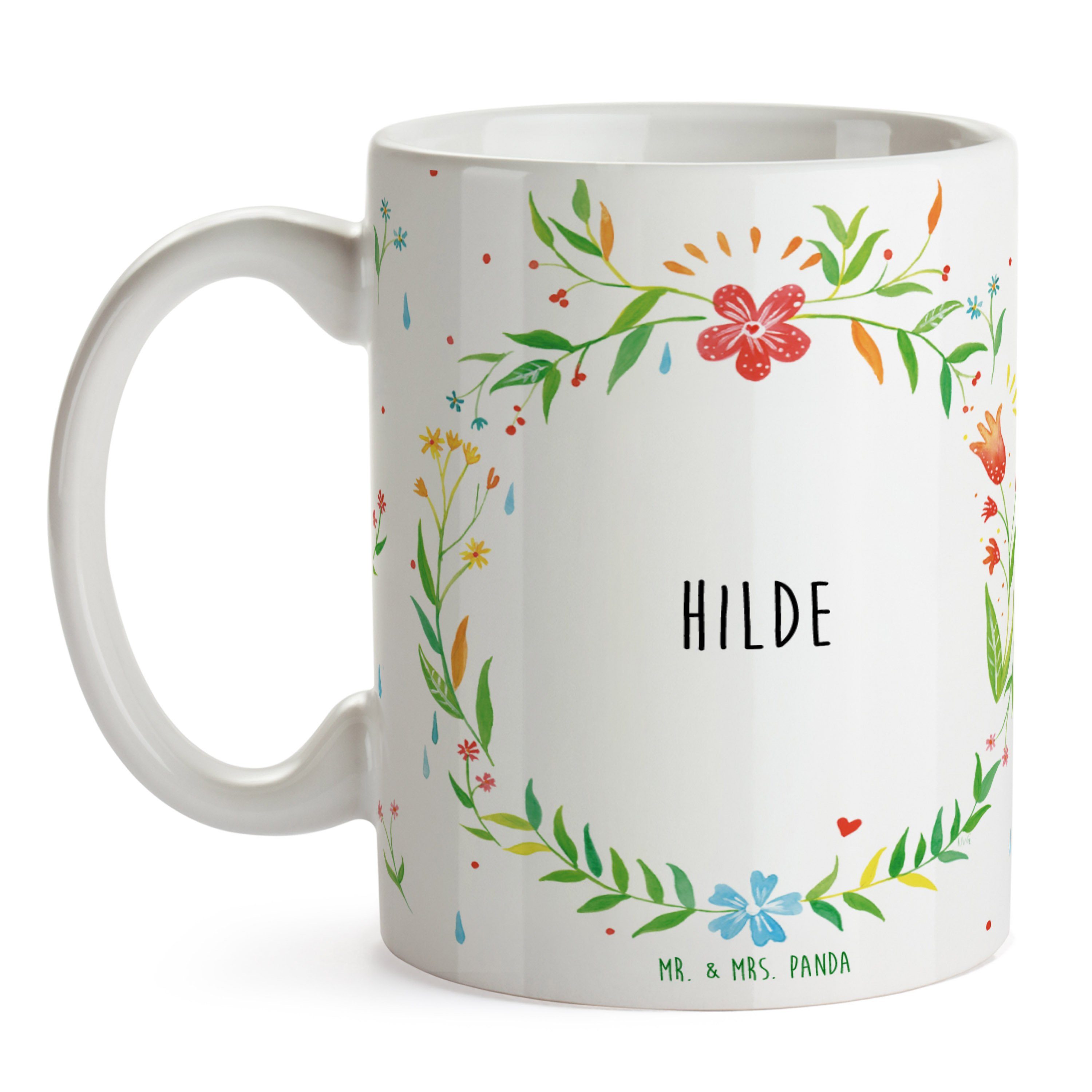 Mr. & Mrs. Panda Geschenk, - Hilde Kaffeebecher, Kaffeetasse, Tasse Teetasse, Keramik Tasse, Geschenk