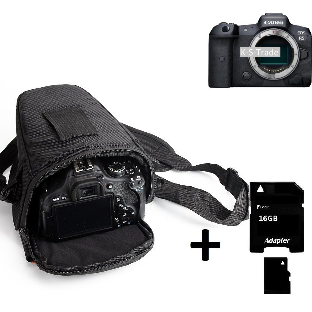 K-S-Trade Kameratasche für Canon EOS R5, Schultertasche Colt Kameratasche  Systemkameras DSLR DSLM SLR