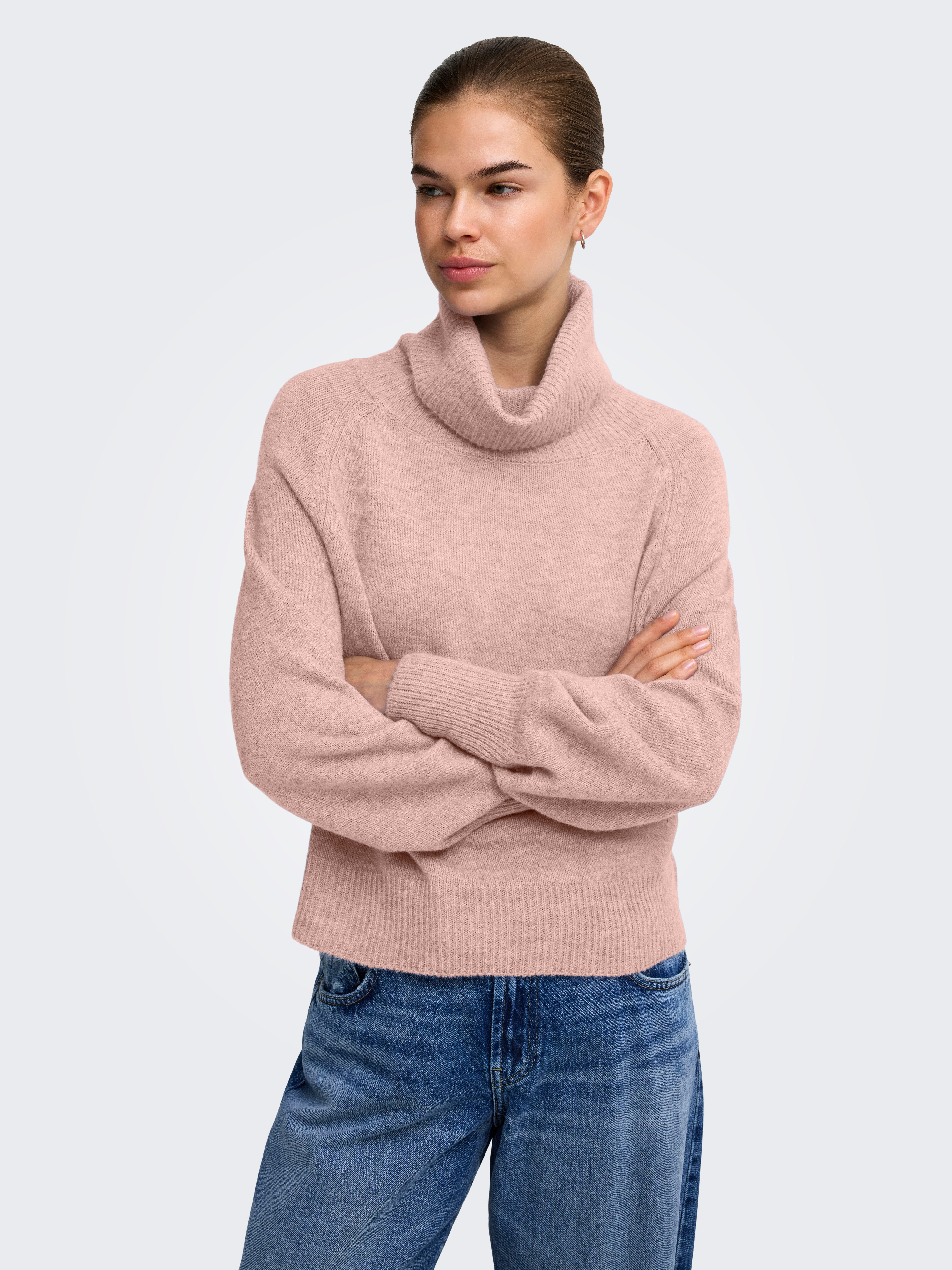 ONLY Rollkragenpullover ONLOLIVIA LS ROLL NECK CC KNT Materialmix, regular fit