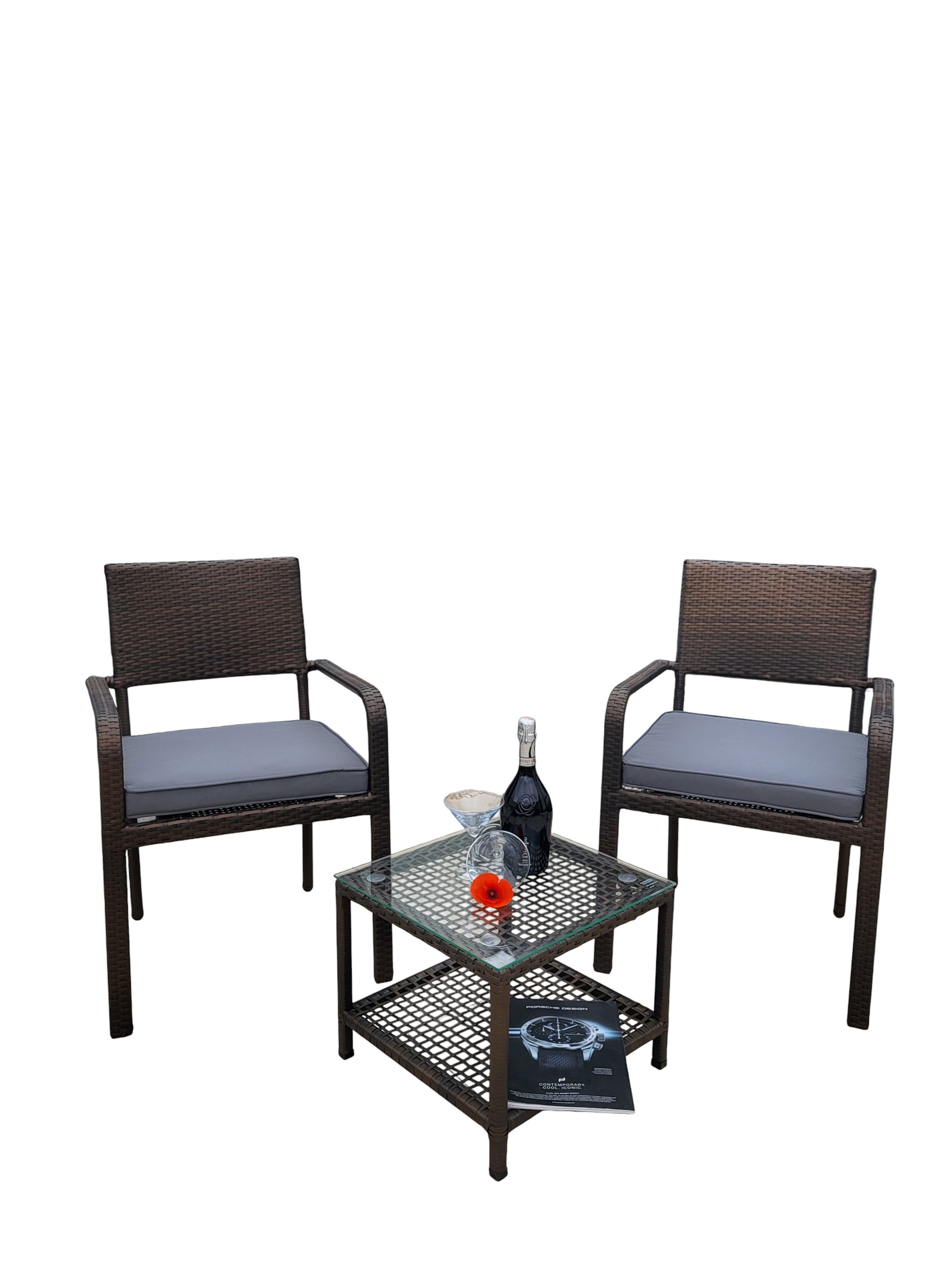 Ragnarök Möbel-Design Garten-Essgruppe Balkon Set, (Set, Alu, Polyrattan), günstig online kaufen