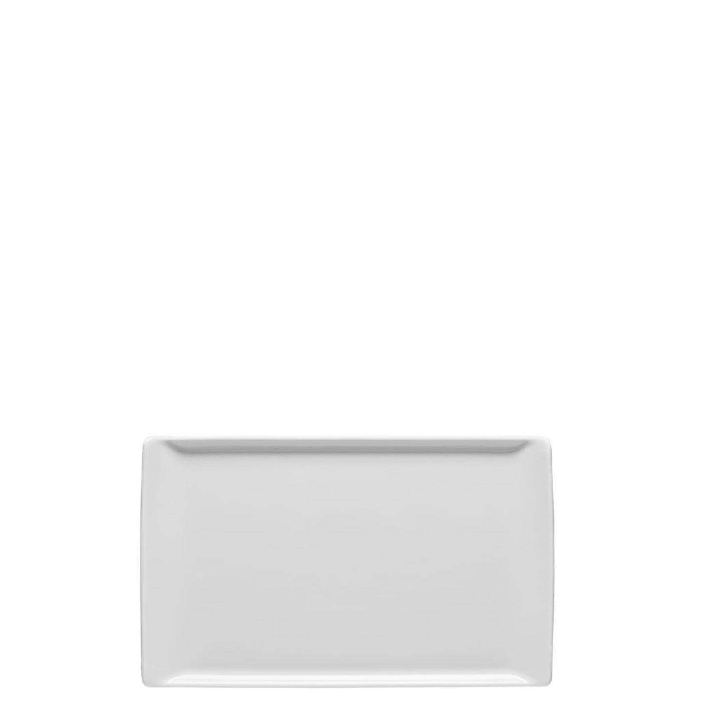 Rosenthal Servierplatte Mesh Weiß Platte 24 x 15 cm flach, Porzellan, (1-tlg)