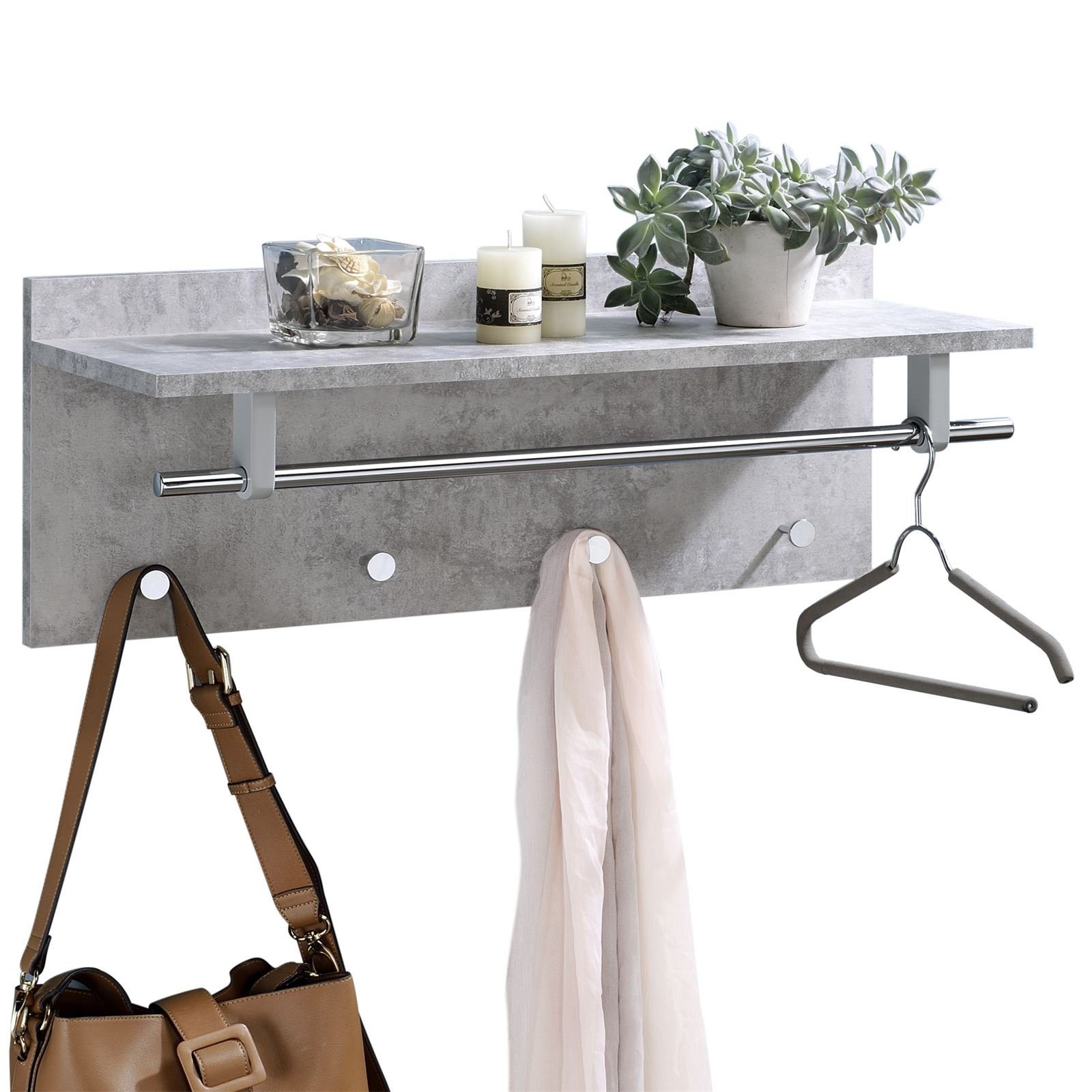 IDIMEX Garderobenhalter ULF, Wandgarderobe mit Kleiderhaken und Hutablage, günstig online kaufen