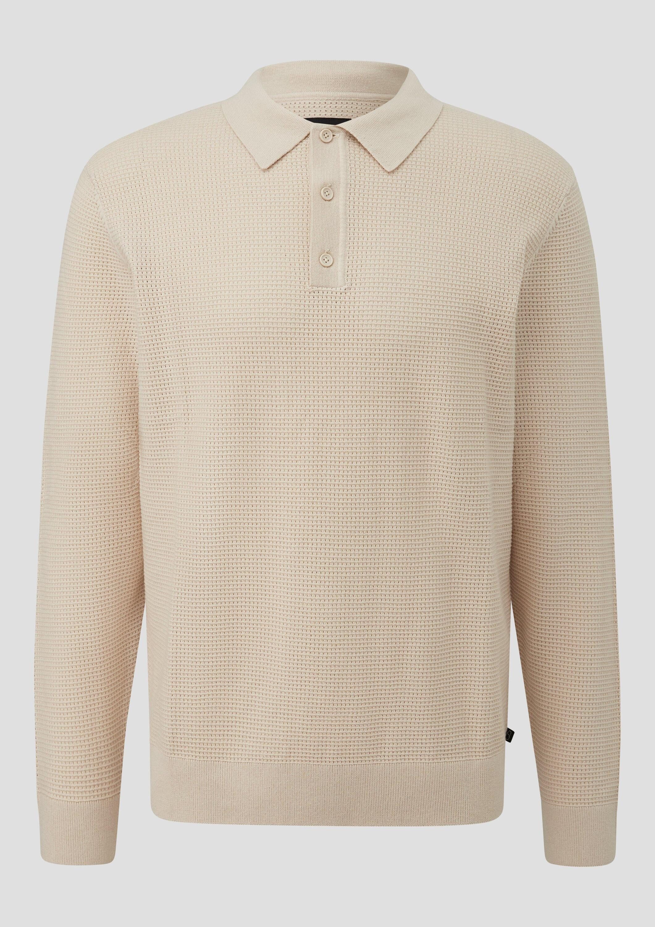 QS Longpullover Strickpullover Strickpullover mit Polokragen