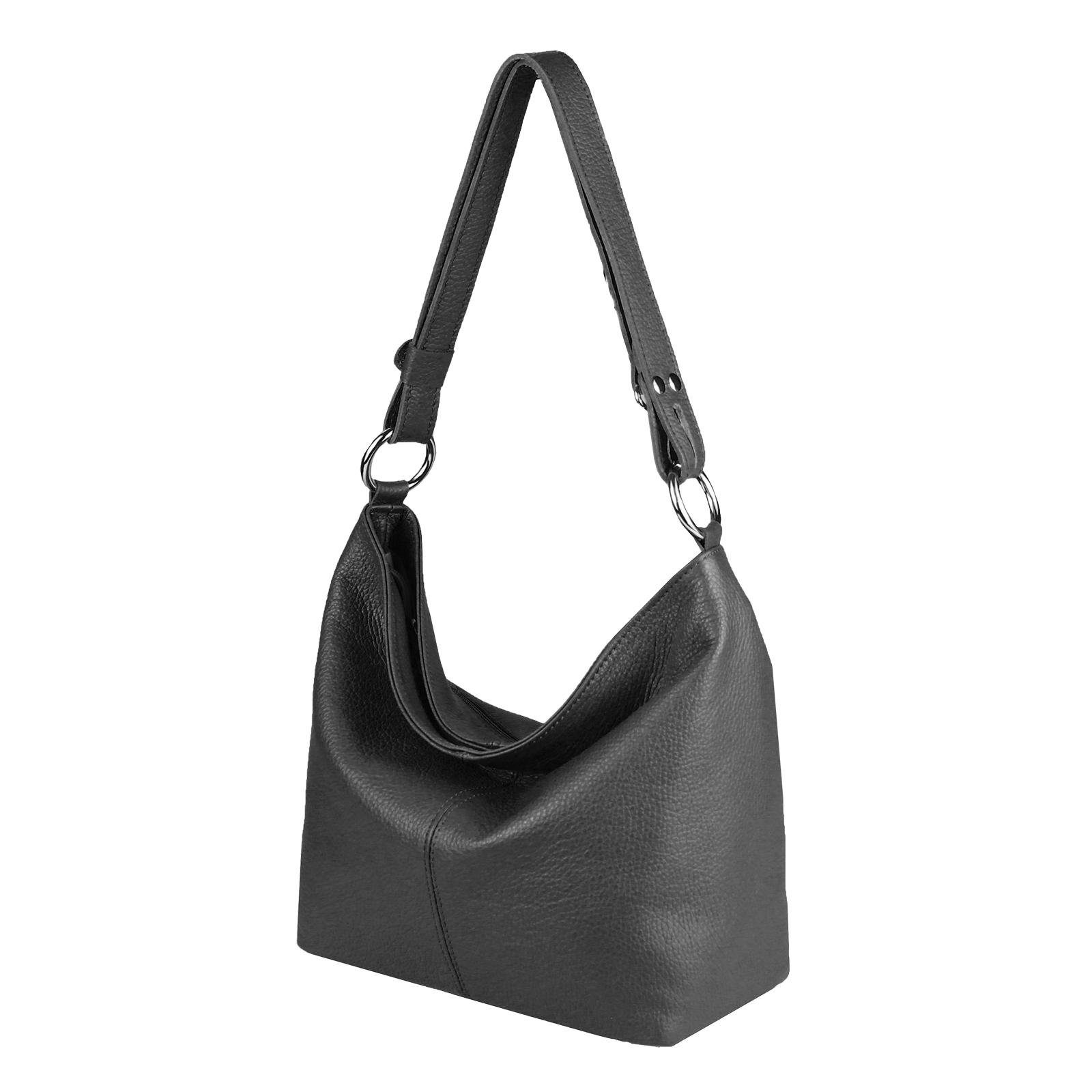 ITALYSHOP24 Shopper Made in Italy Damen Leder Tasche Schultertasche, als Ha günstig online kaufen