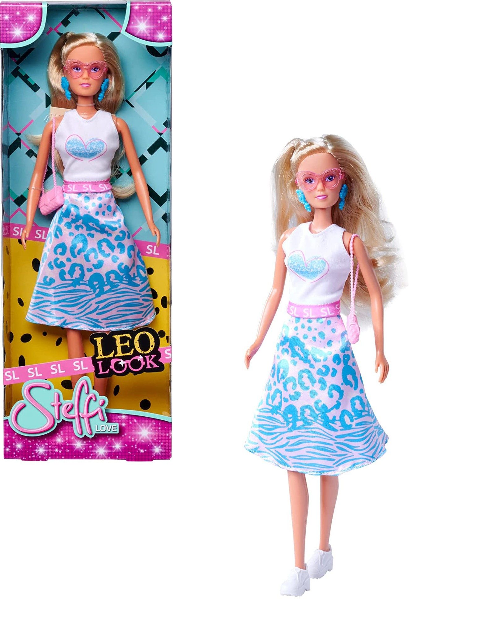 Anziehpuppe Simba 105733625 - Steffi Love Leo Look, Modepuppe, Ankleidepuppe, 2...