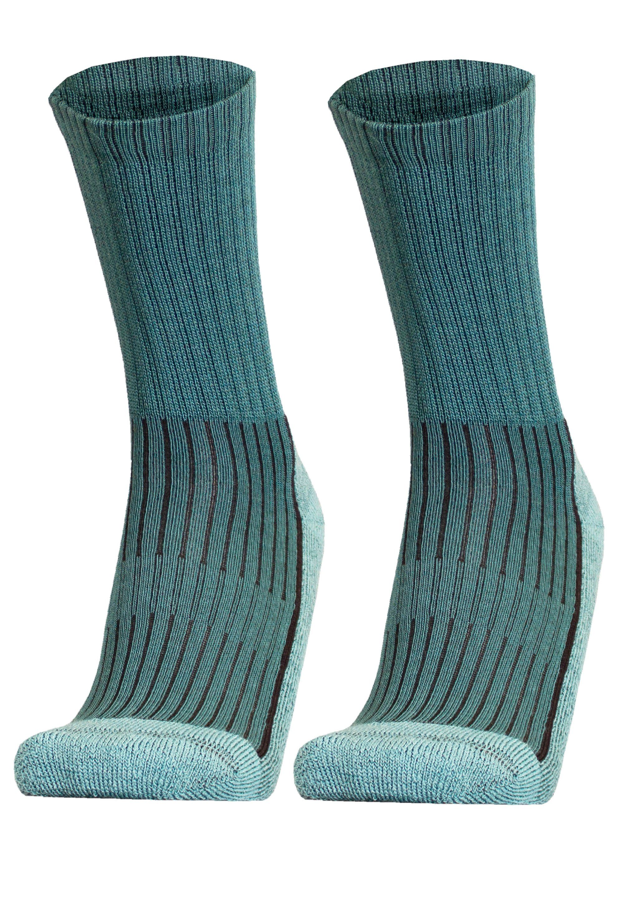 UphillSport Socken SAANA 2er Pack Ferse speziell (2-Paar) mit geformter grün