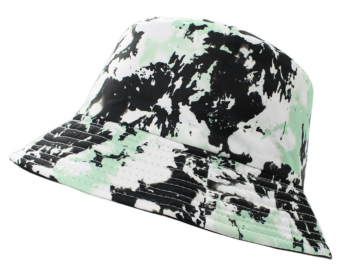 BH002-TieDyeMintgrün Damen Fischerhut Anglerhut dy_mode Stoffhut Hat, Mütze Sonnenhut Faltbare Bucket Hat Herren Fischerhut Bucket