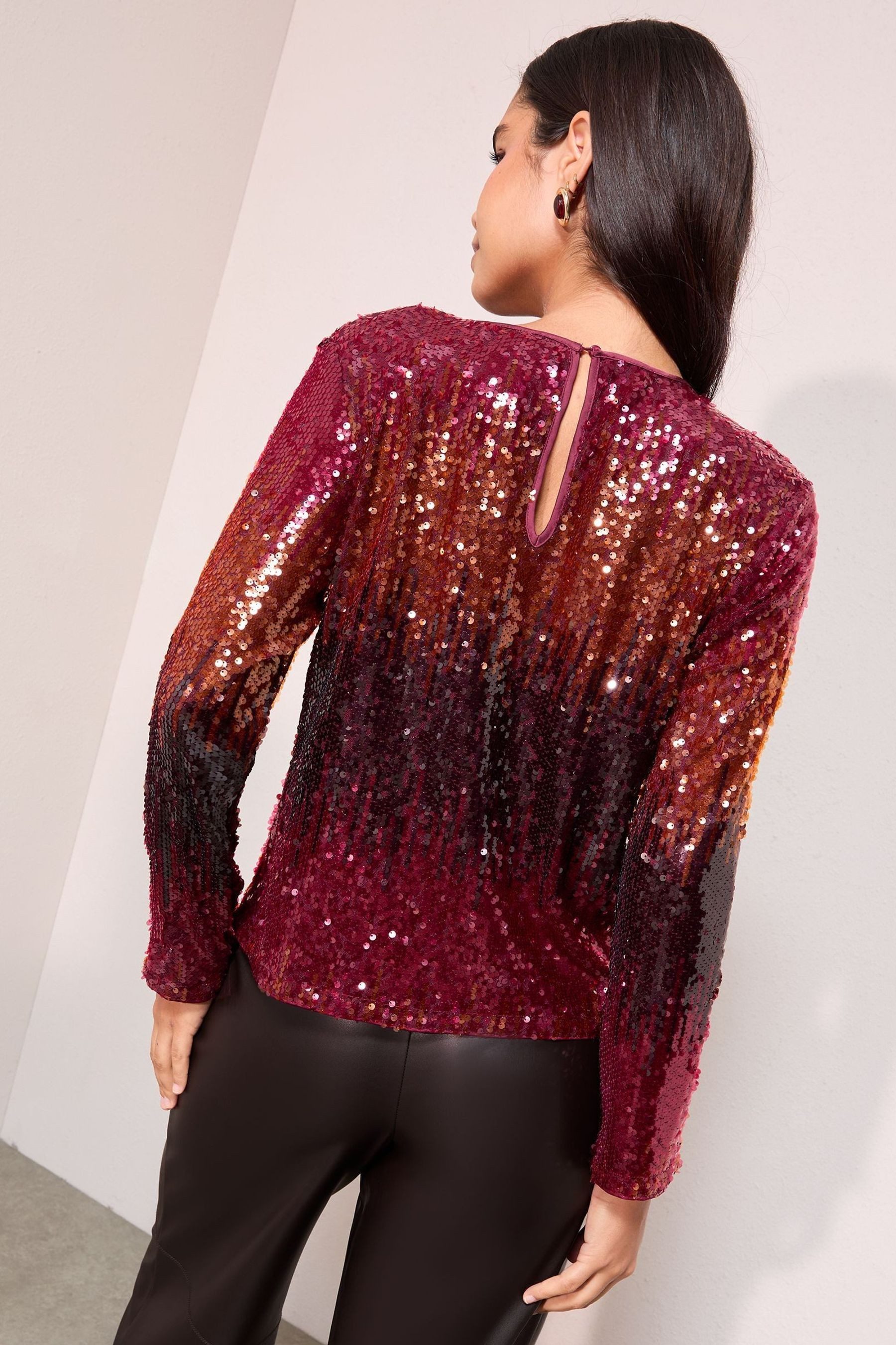 Friends Like These Paillettenshirt Friends Like These Langärmelige Paillett günstig online kaufen