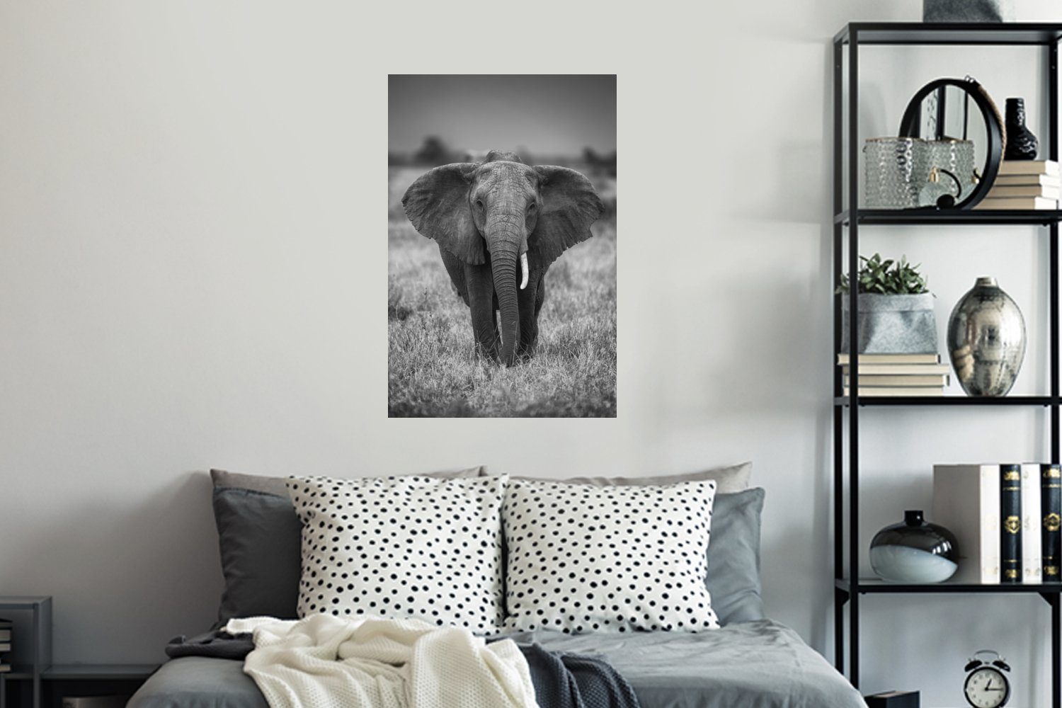 MuchoWow Wandsticker - Safari Wandtattoo, Elefant Schlafzimmer - St), Wohnzimmer, Wildtiere - (1 Wandaufkleber, Tiere Selbstklebend