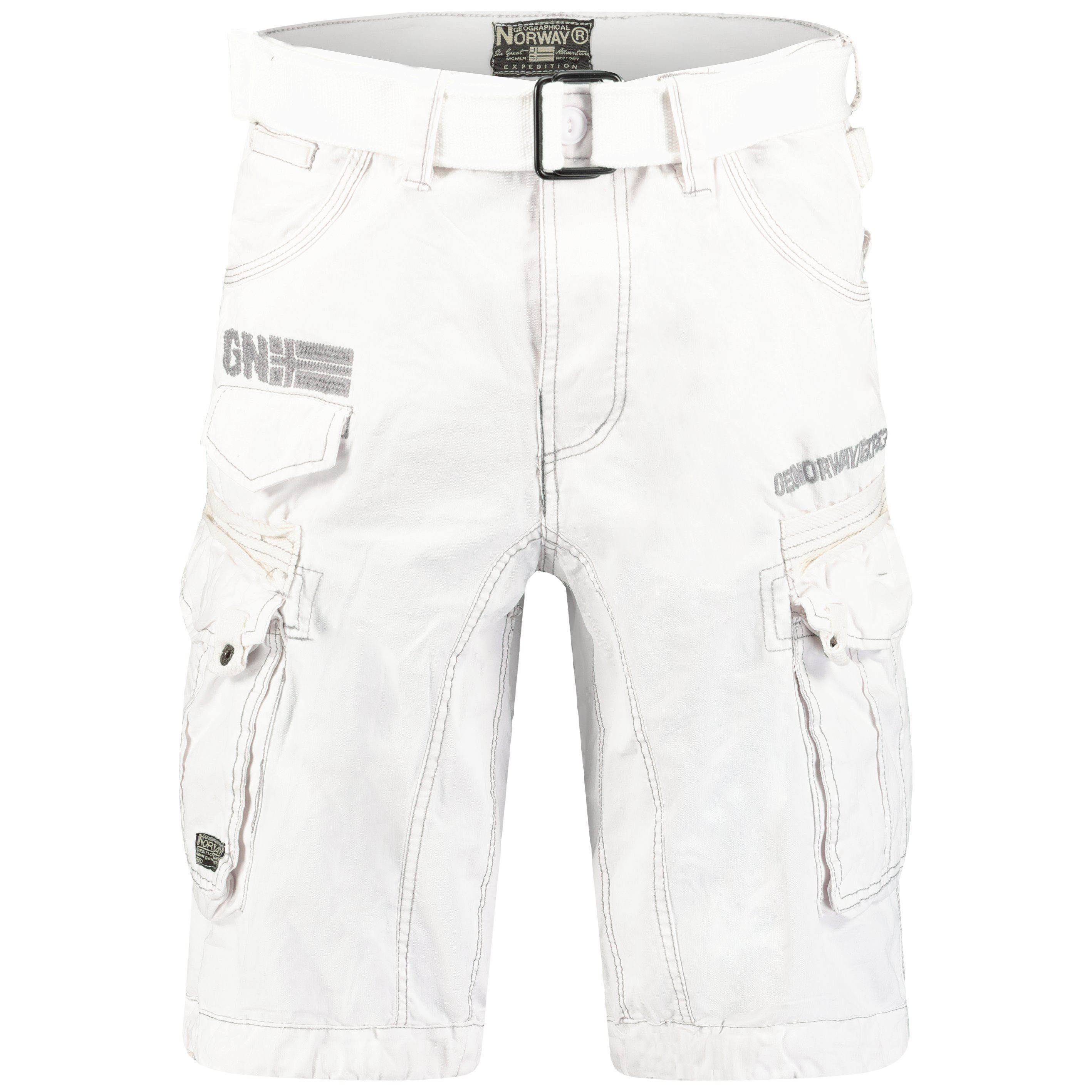 Hose Weis Mit Brpanoramique Cargoshorts (Packung, Herren Gürtel kurze 1-tlg) Norway Geographical