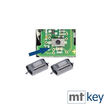 mt-key Auto Schlüssel Reparatur Gehäuse + 2x Taster + 2x passende CR1225 Knopfzelle, CR1225 (3 V), für Smart 450 Funk Fernbedienung