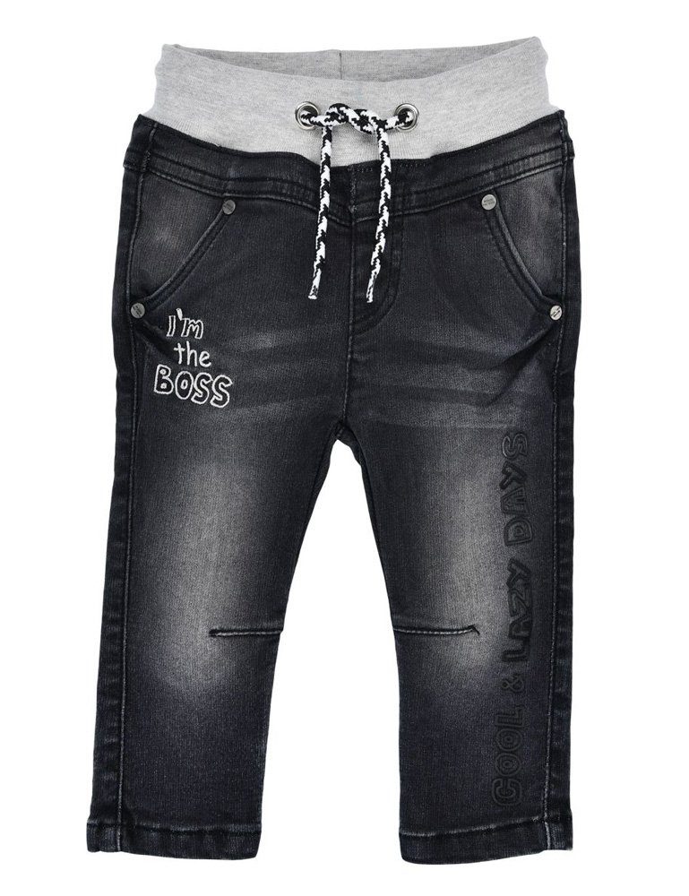 BONDI Trachtenlederhose BONDI Jungen Jeans 'I am the Boss' 91566, Black D