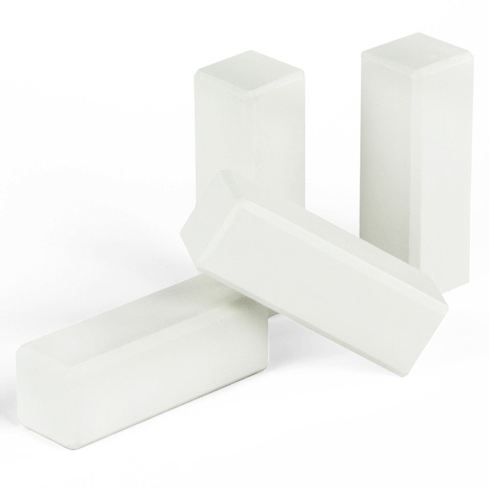 PROVISTON Sockelleisten-Zwischenstücke Universalholzecken, MDF, Weiß, 19 x 19 x 80, für Fußleisten