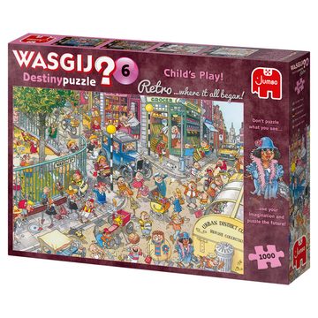 Jumbo Spiele Puzzle Wasgij Destiny Retro 6 Kinderspiel, 1000 Puzzleteile