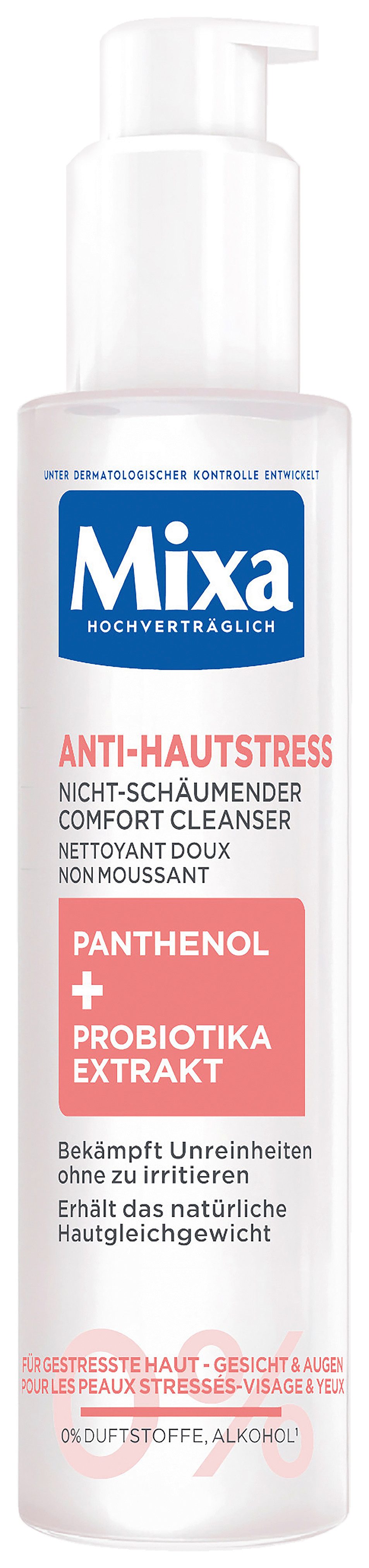 Mixa Gesichtsreinigungsgel MIXA ANTI-HAUTSTRESS CLEANSER, bekämpft Unreinheiten ohne zu irritieren