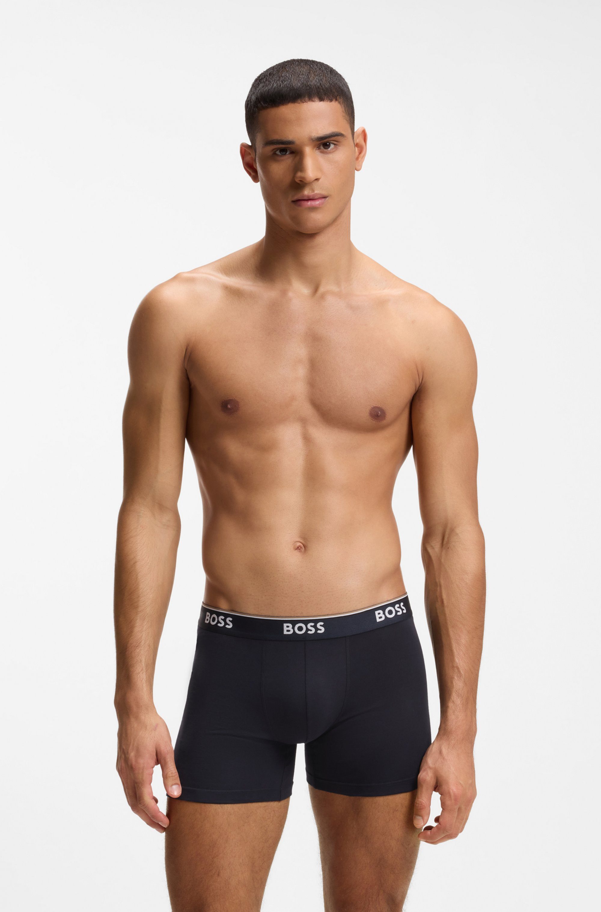 BOSS Boxer Boxer 3 PACK mit farblich passendem Webbund günstig online kaufen