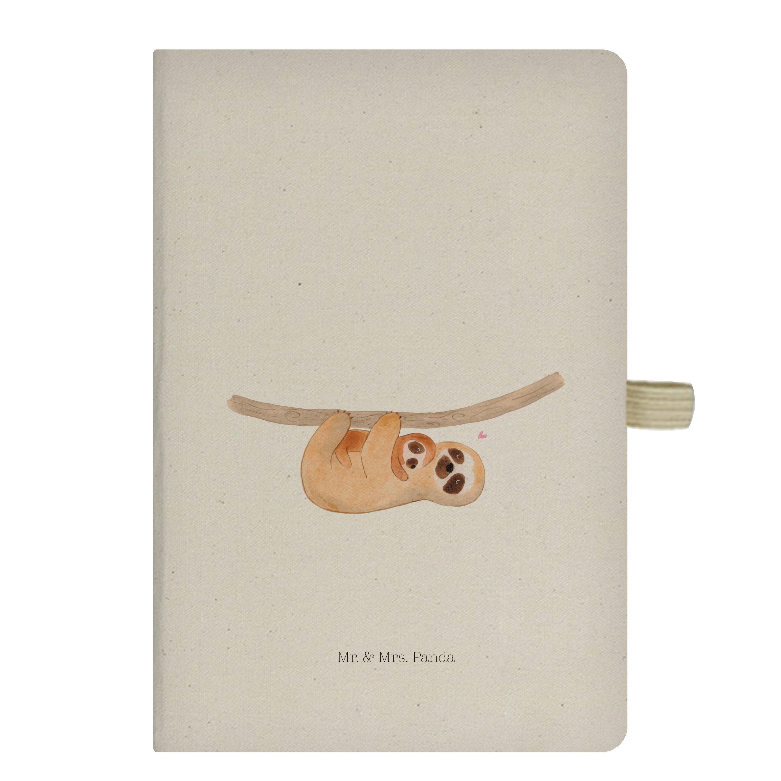 Mr. & Mrs. Panda Notizbuch Faultier Kind - Transparent - Geschenk, Liebe, Niedlichkeit, verliebt Mr. & Mrs. Panda, Stilvolles Design