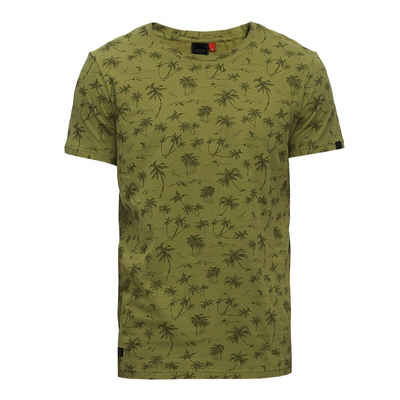 Ragwear T-Shirt Wanno mit Allover-Palmen-Print