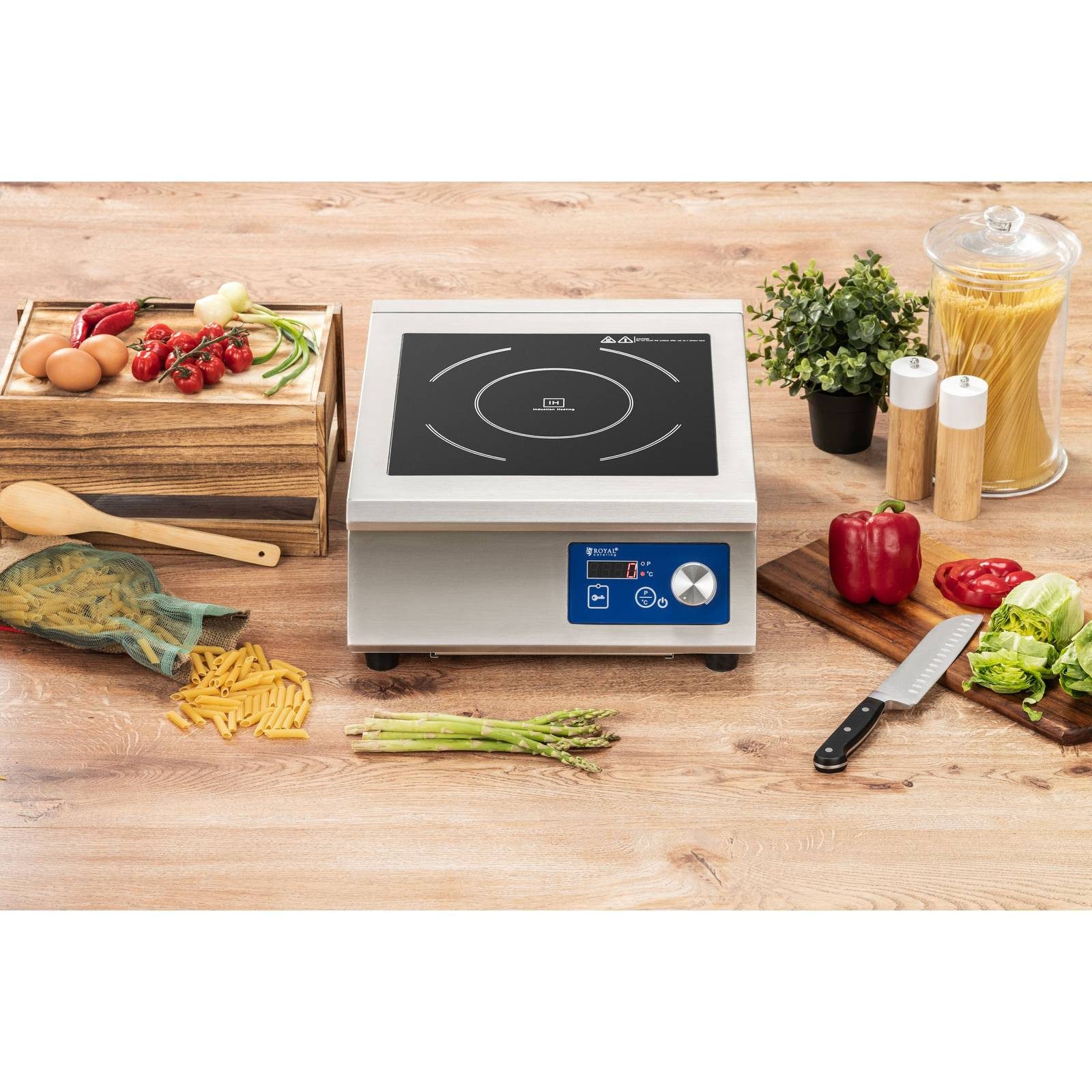 Royal Catering Induktions-Kochfeld RCIC-5000, Induktionsplatte Induktionskochplatte Induktionskocher ⌀ 33 cm