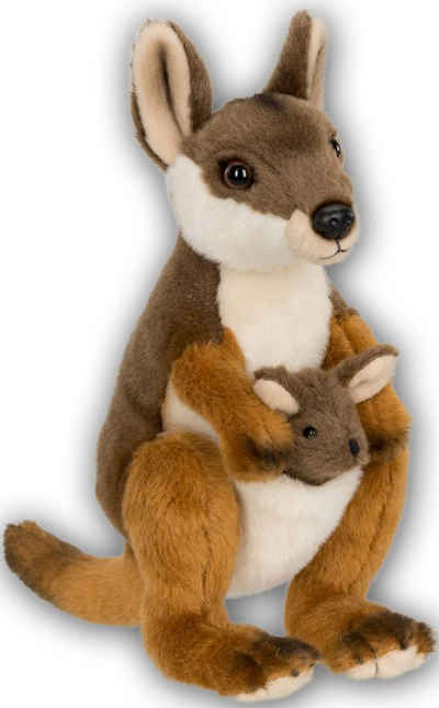 WWF Kuscheltier »Känguru mit Baby, 19cm«, zum Teil aus recyceltem Material