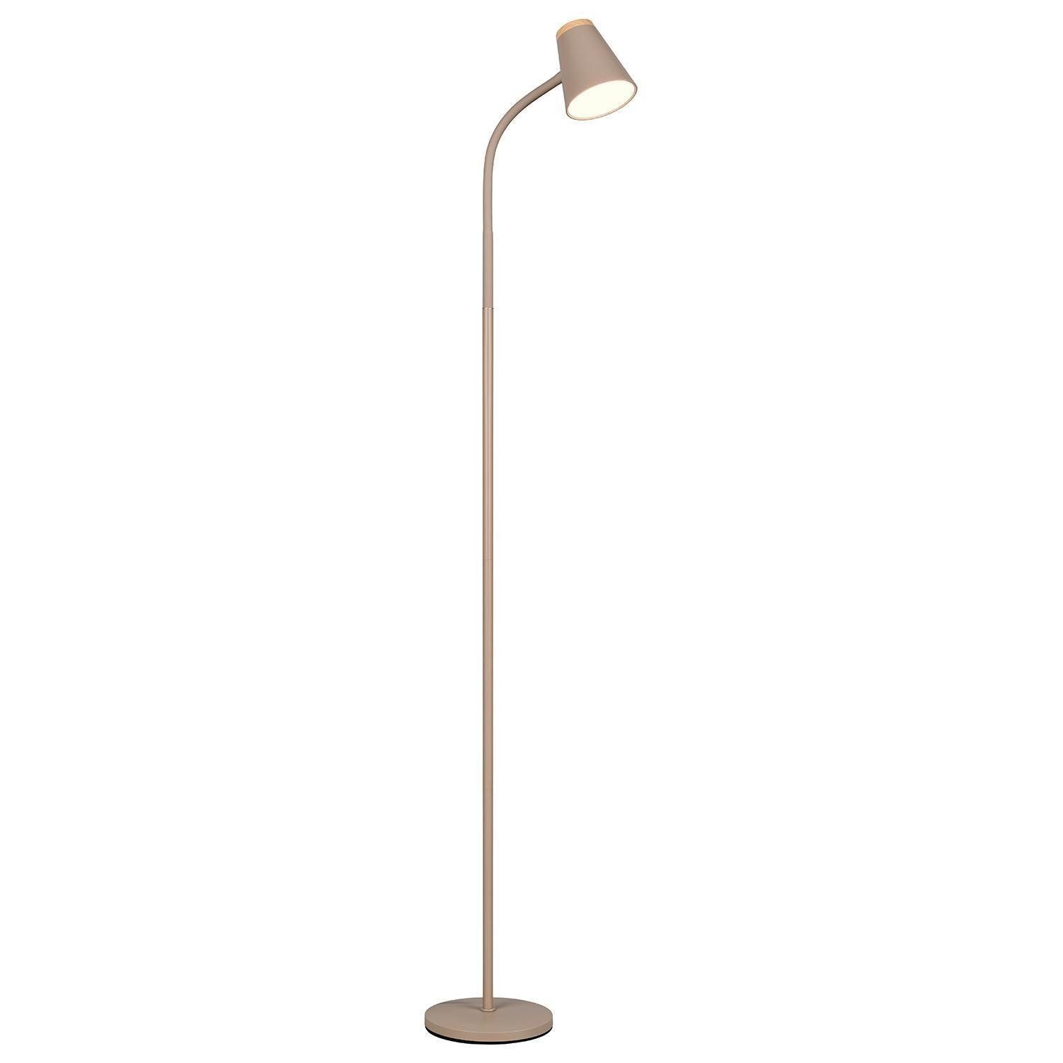 LED Stehlampe PONGO, H 145 cm, Braun, Sandfarben, Kunststoff