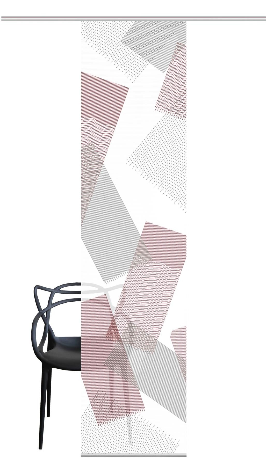 Vision S Schiebegardine Vision S Schiebevorhang Bambusoptik Digitaldruck Nayah 260x60 cm Bord (1 St), Kunstfaser, 1x Schiebewand inkl. Paneelwagen und Klemmleiste Bordeaux