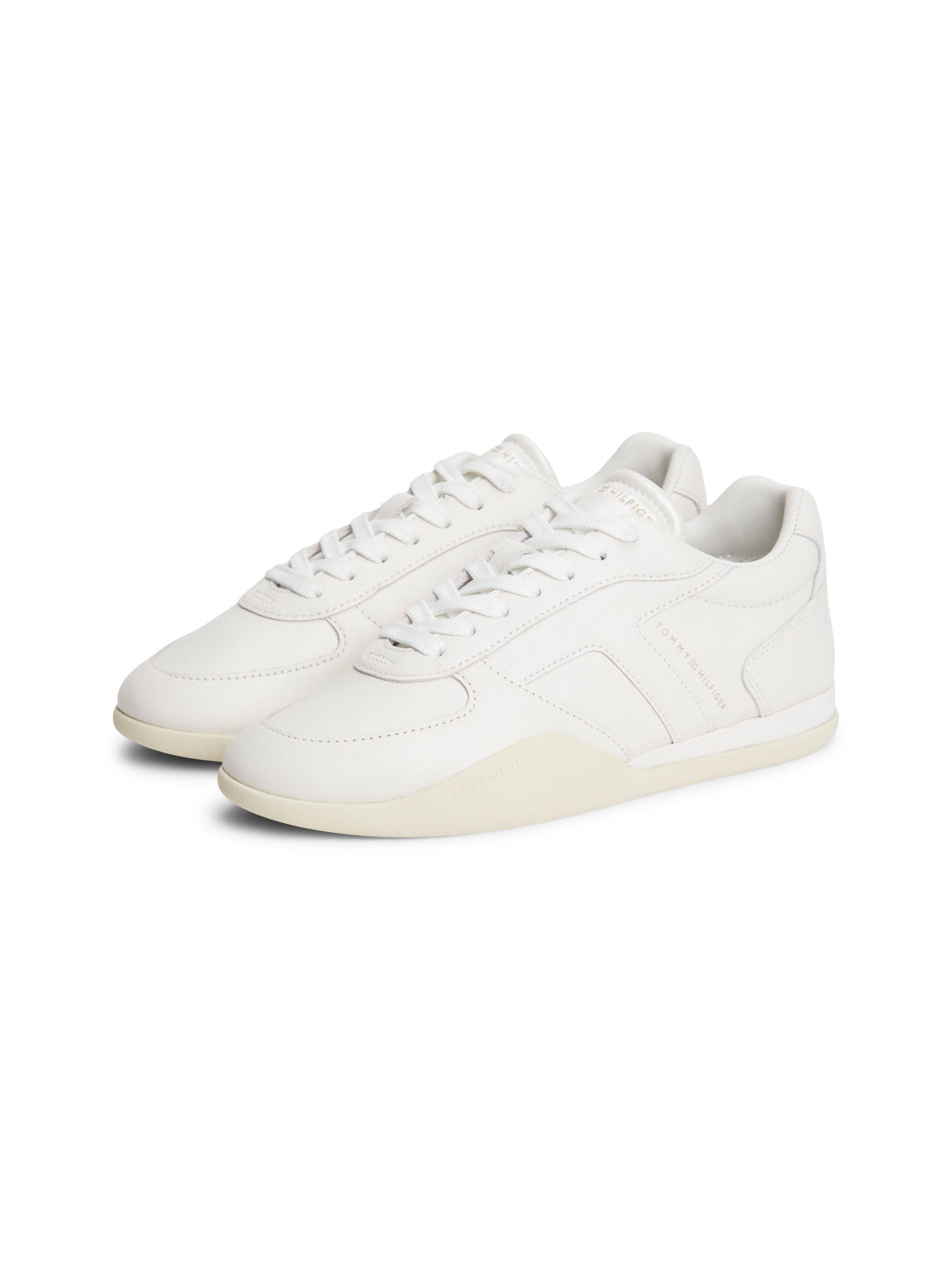Tommy Hilfiger TH VINTAGE LOW RUNNER LEATHER Keilsneaker Freizeitschuh, Halbschuh, Schürer mit hochgezogener Laufsohle