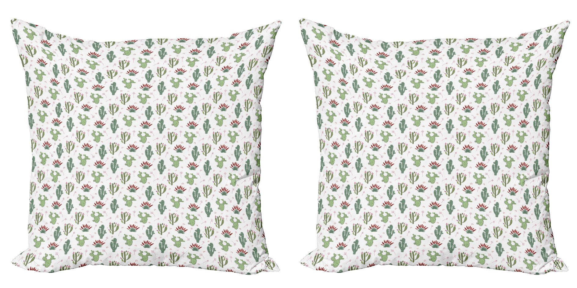 Kissenbezüge Modern Accent Doppelseitiger Digitaldruck, Abakuhaus (2 Stück), Kaktus Prickle Wüstenpflanzen Blume