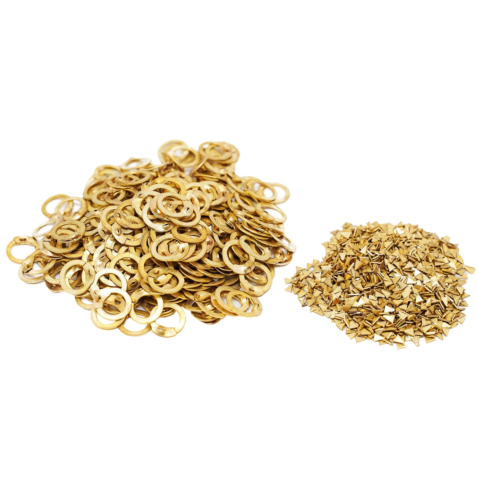 House Of Warfare Ritter-Kostüm Lose Kettenringe, Massiv Messing Flachringe mit Keilnieten, (1,5 mm)