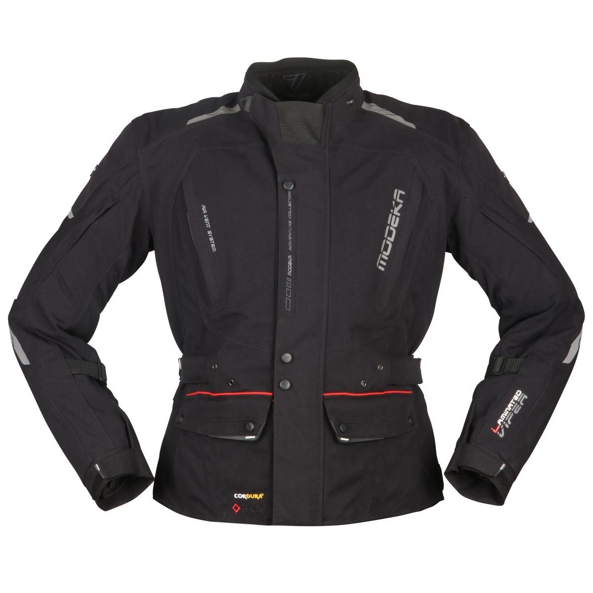 Modeka Motorradjacke Modeka Viper LT Textiljacke schwarz atmungsaktiv