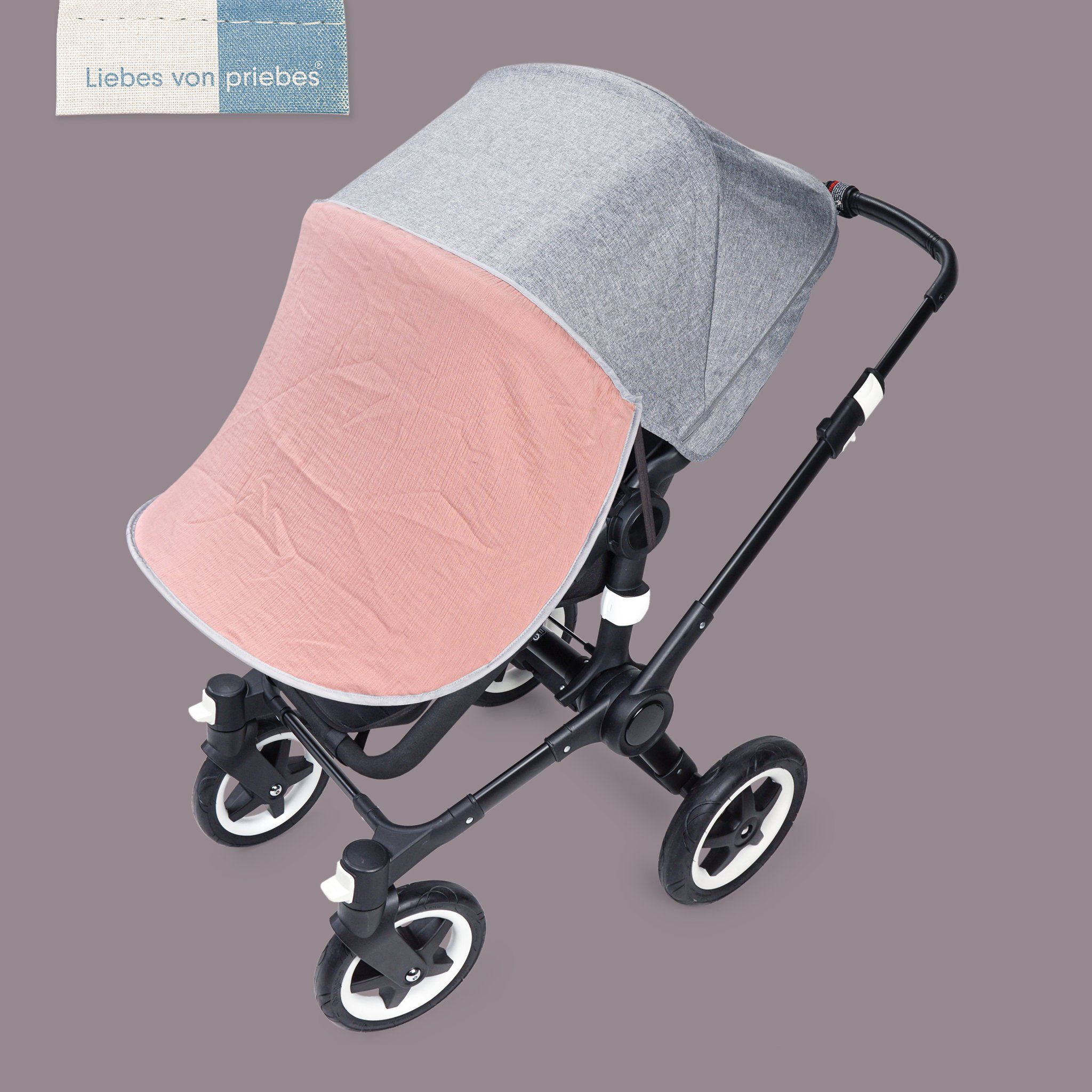 Kinderwagen-Sonnenschutzhülle DAISY Sonnensegel, Sonnenschutz, UV-Schutz 50+, Sonnendach, Liebes