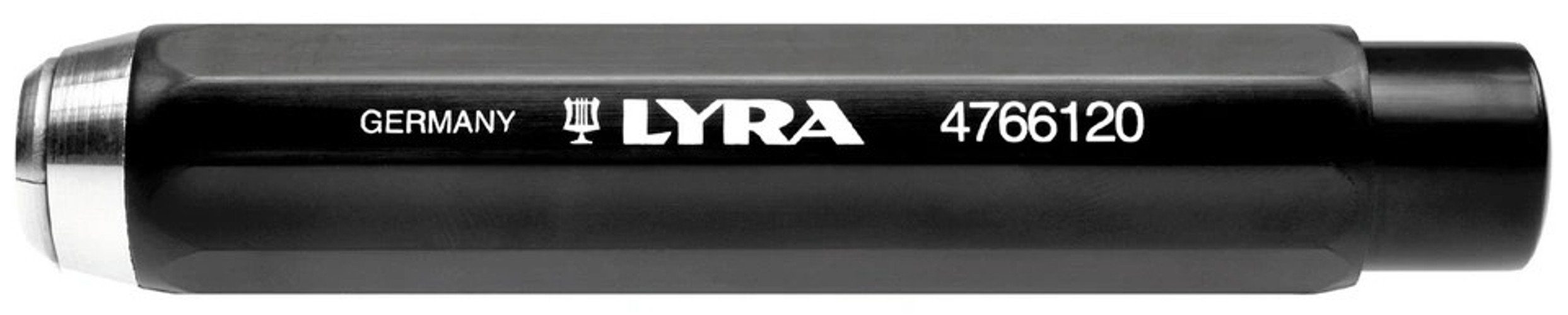 LYRA Malkreide Lyra Signierkreidehalter 4766120 für 11-12 mm Kreide, achteckig, Druck-Mechanik und Klemme aus Metall