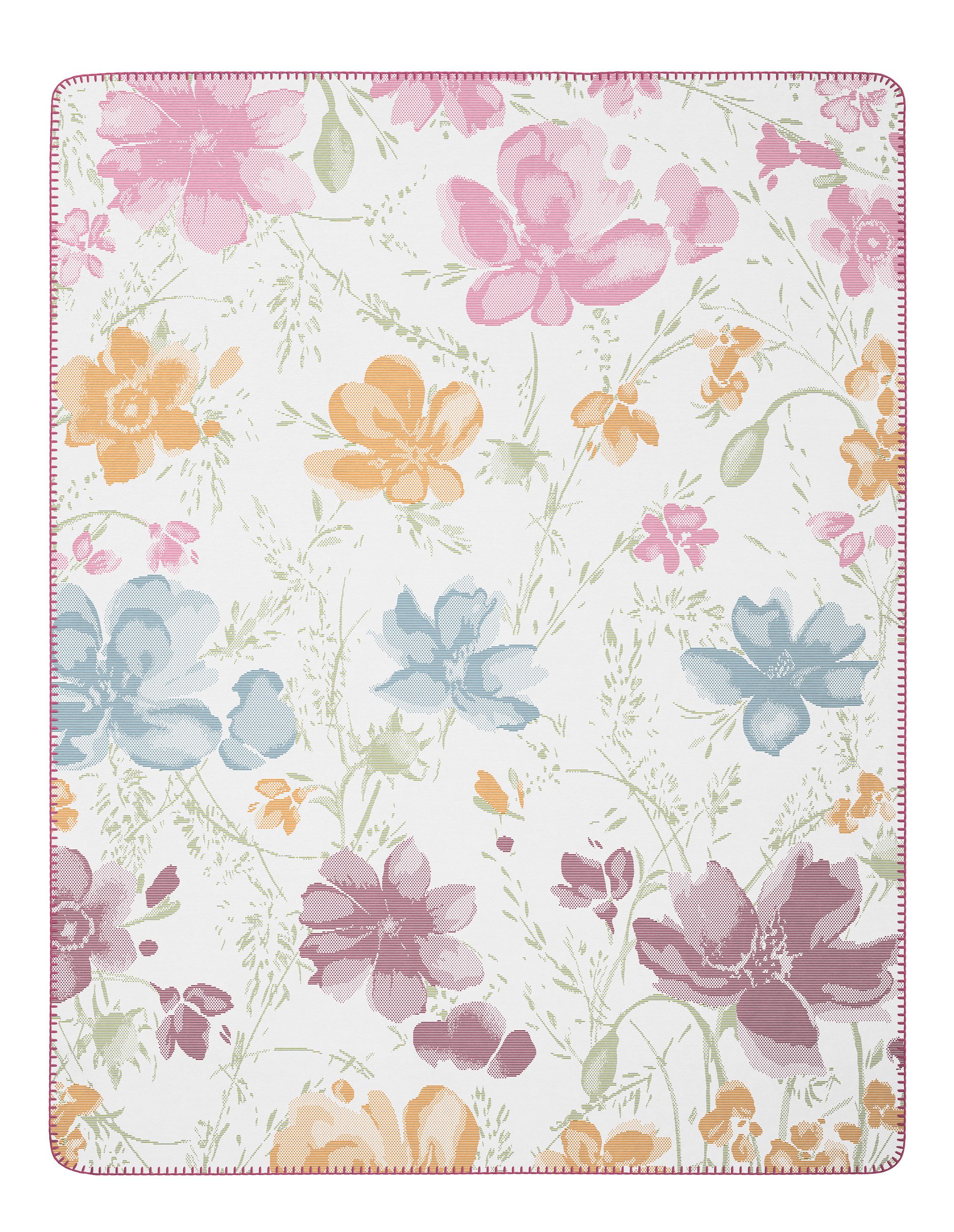 Wohndecke Mariefleur, florale Kuscheldecke in 150x200 günstig online kaufen